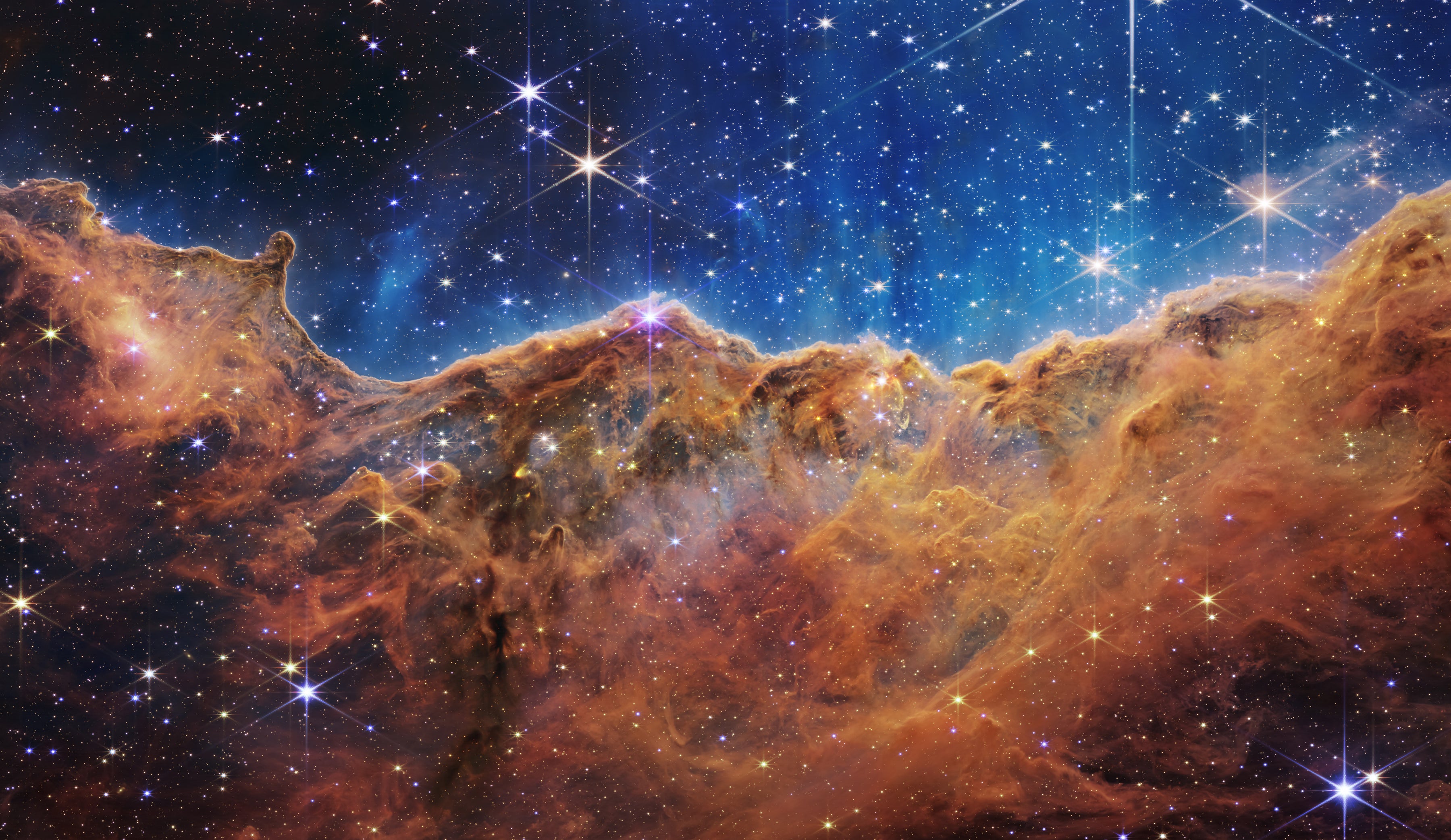 Exploring the Cosmic Cliffs: A Stunning Image Captured by the James Webb Space Telescope
