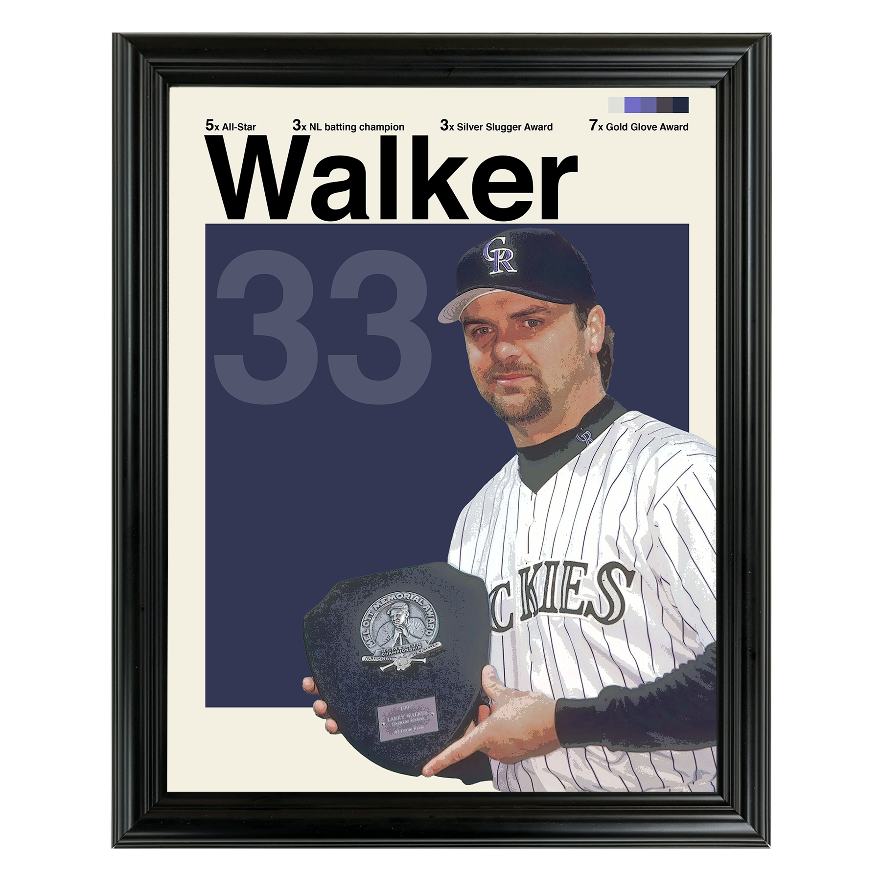 Larry Walker Framed Sports Art Photo by Thomas Maxwell