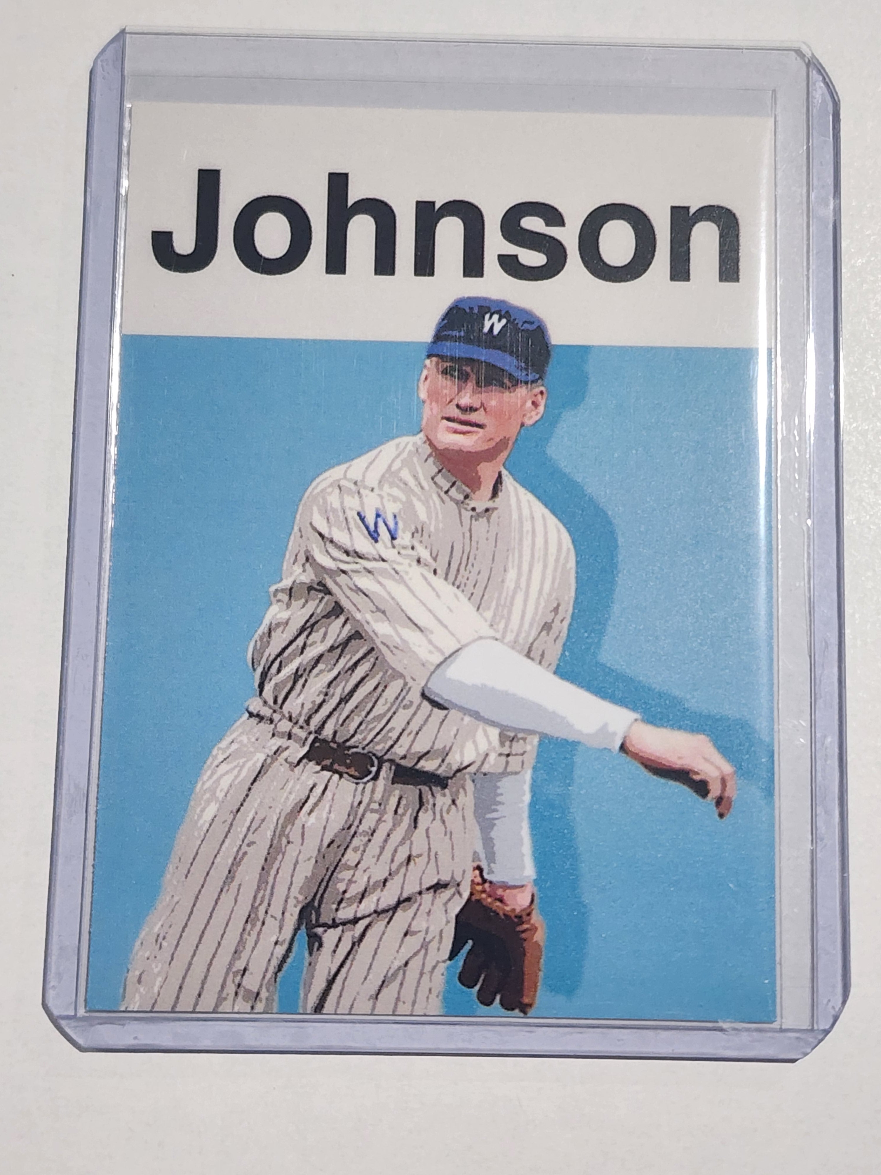 Walter Johnson Artist Signed Baseball Art Card 1/10