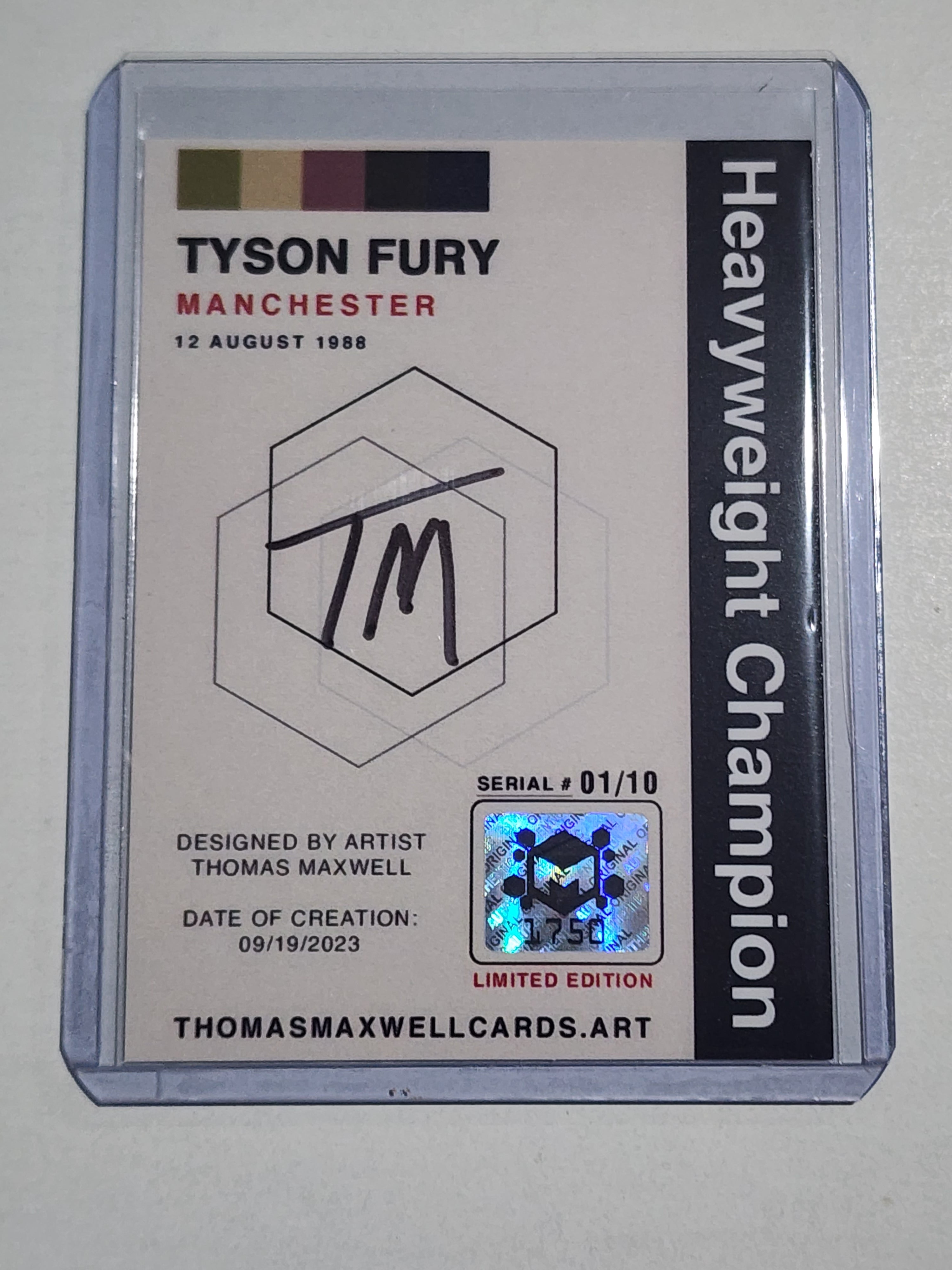 Tyson Fury Artist Signed Boxing Art Card 1/10