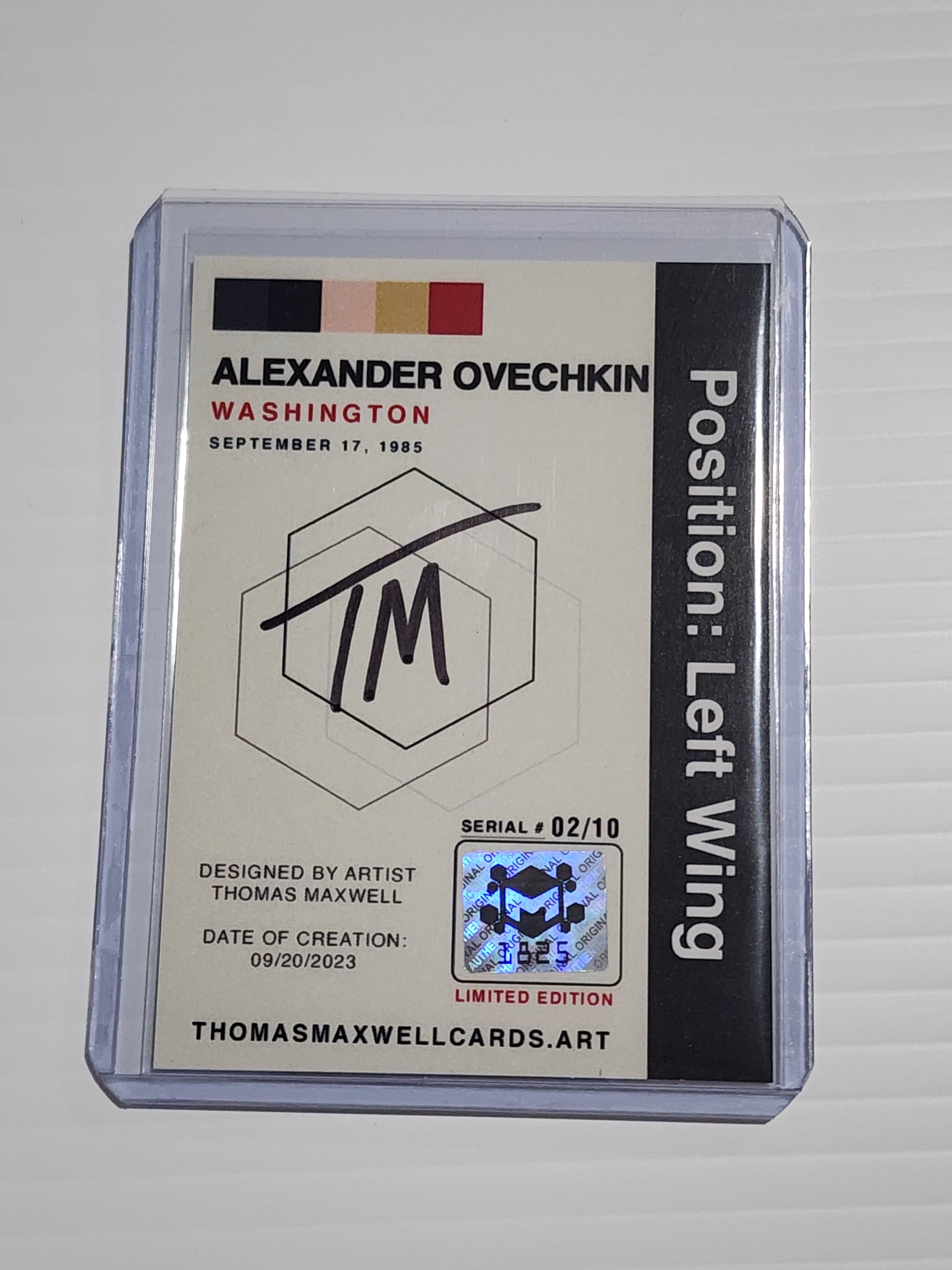 Alexander Ovechkin Artist Signed Hockey Art Card 2/10