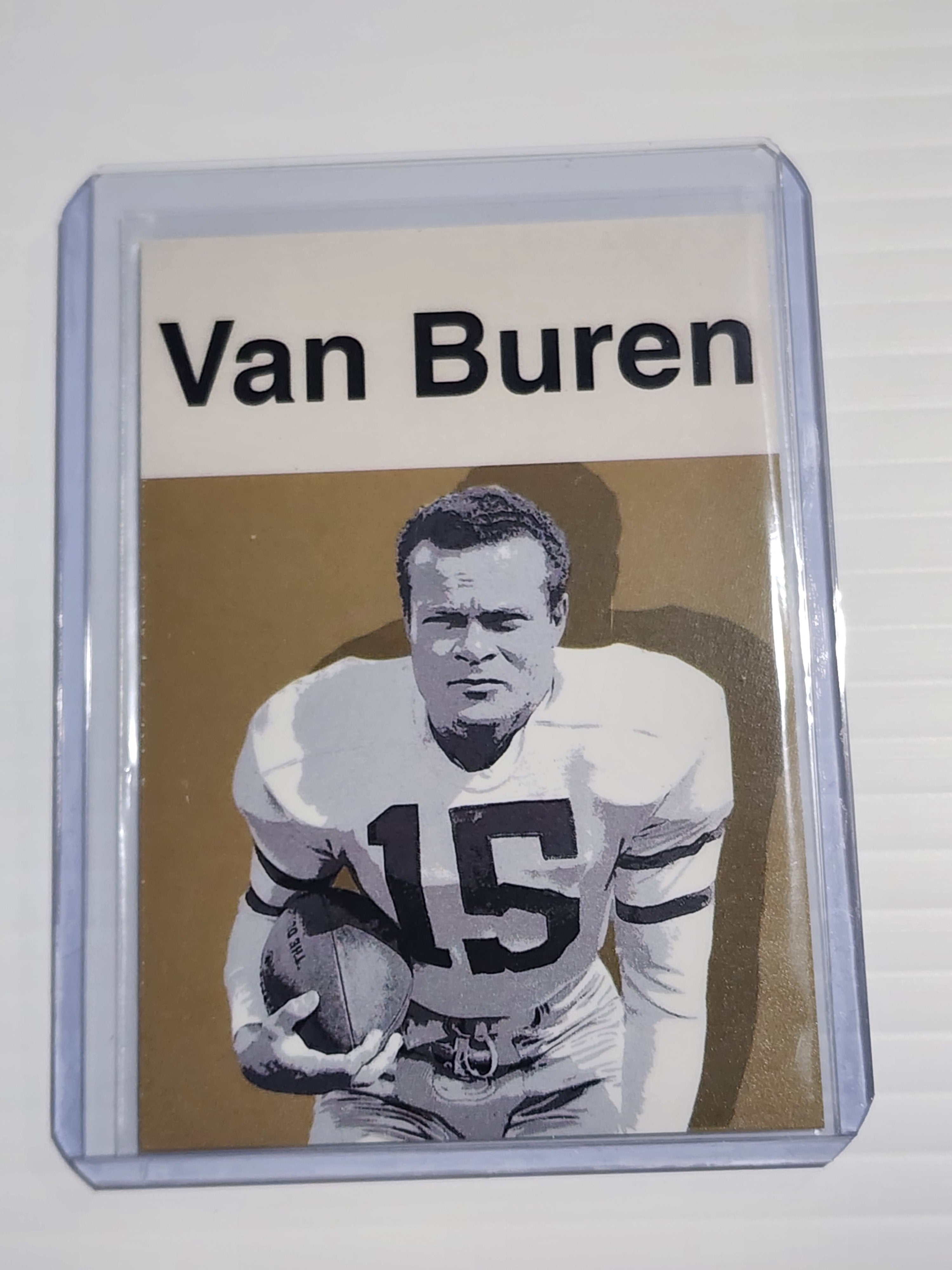 Steve Van Buren Artist Signed Football Art Card 1/10