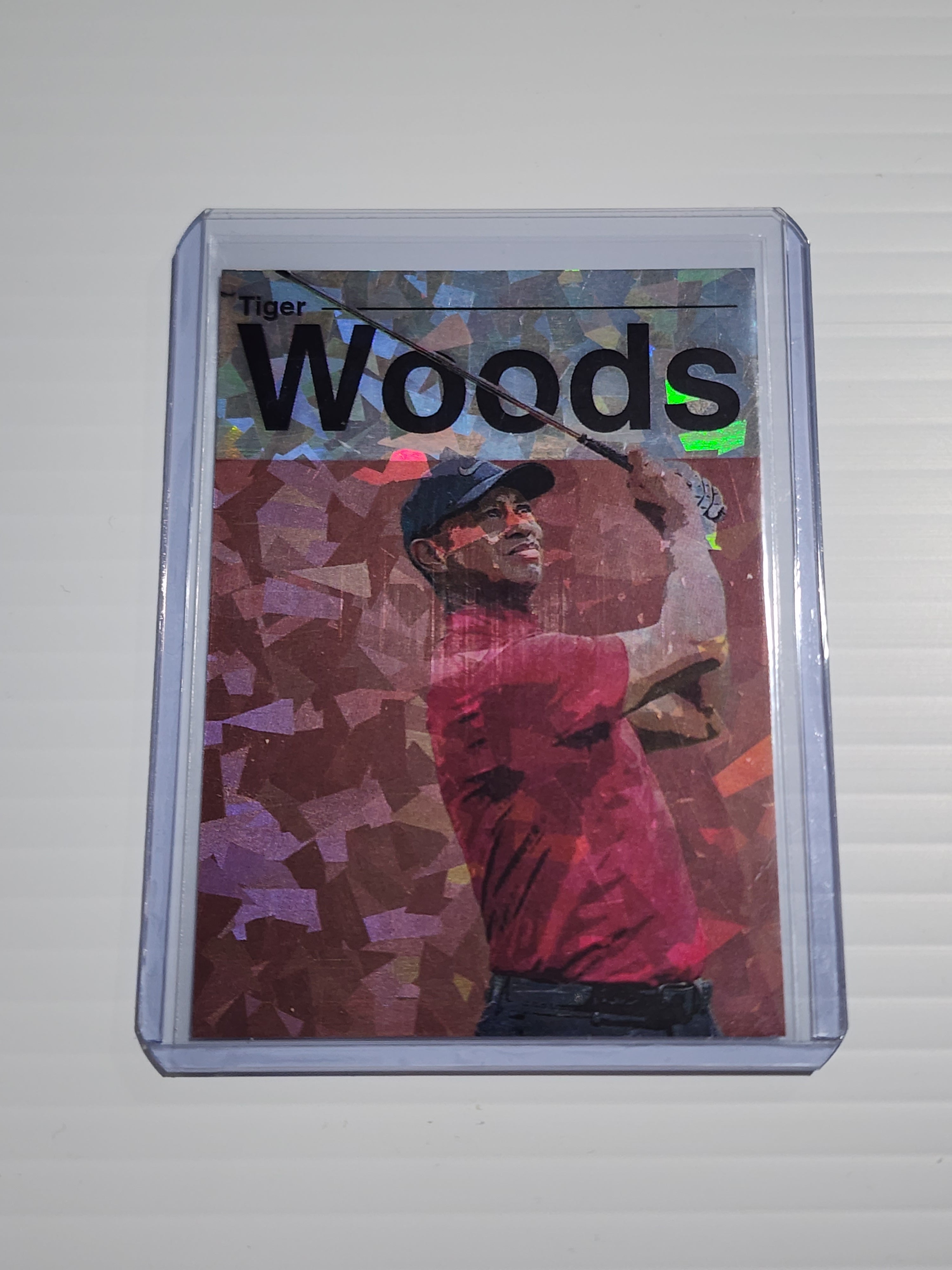 Tiger Woods Artist Signed Golf Golf Refractor Art Card 1/1