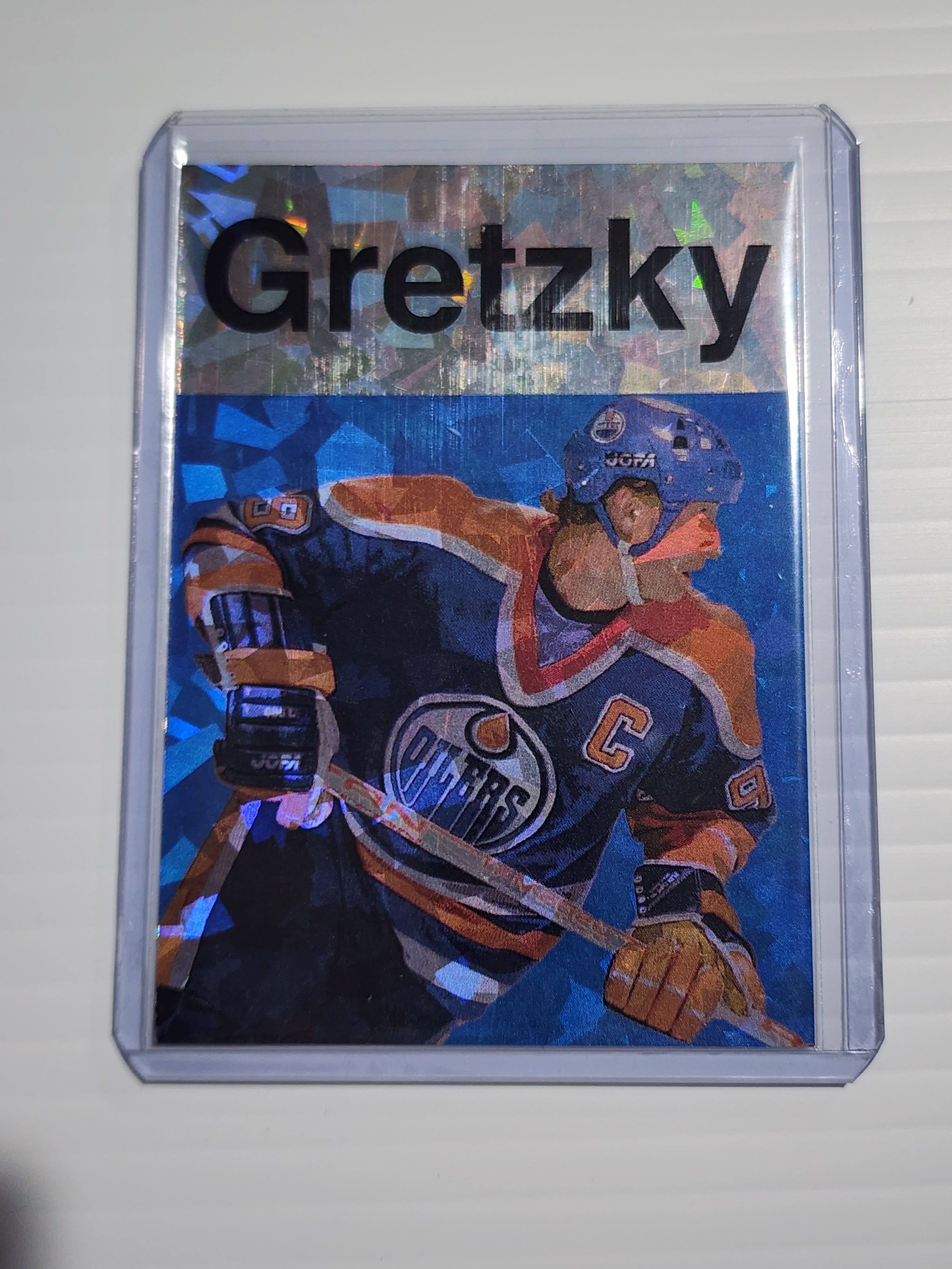 Wayne Gretzky Artist Signed Hockey Refractor Art Card 1/1