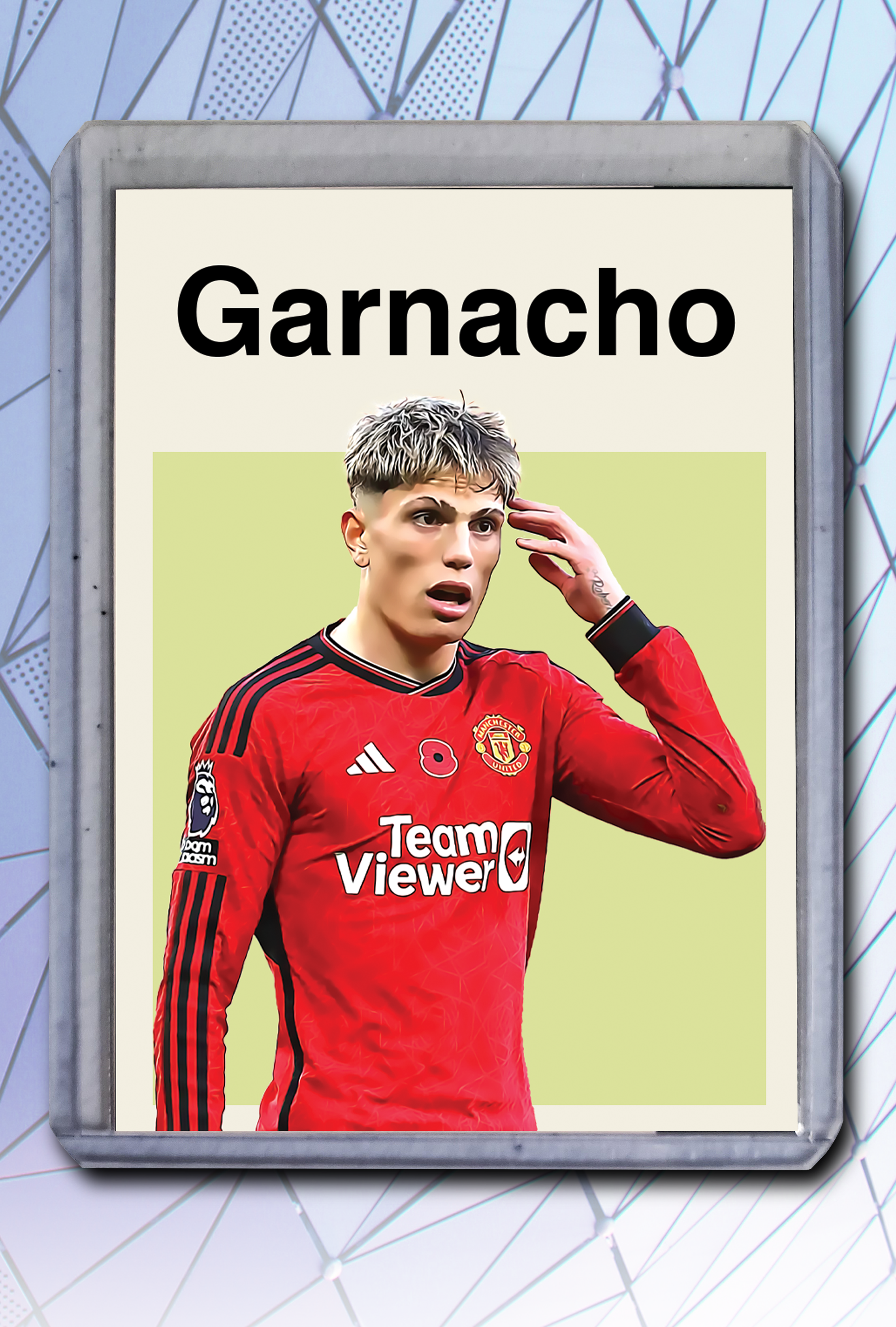 Alejandro Garnacho Artist Signed Soccer Art Card 1/10