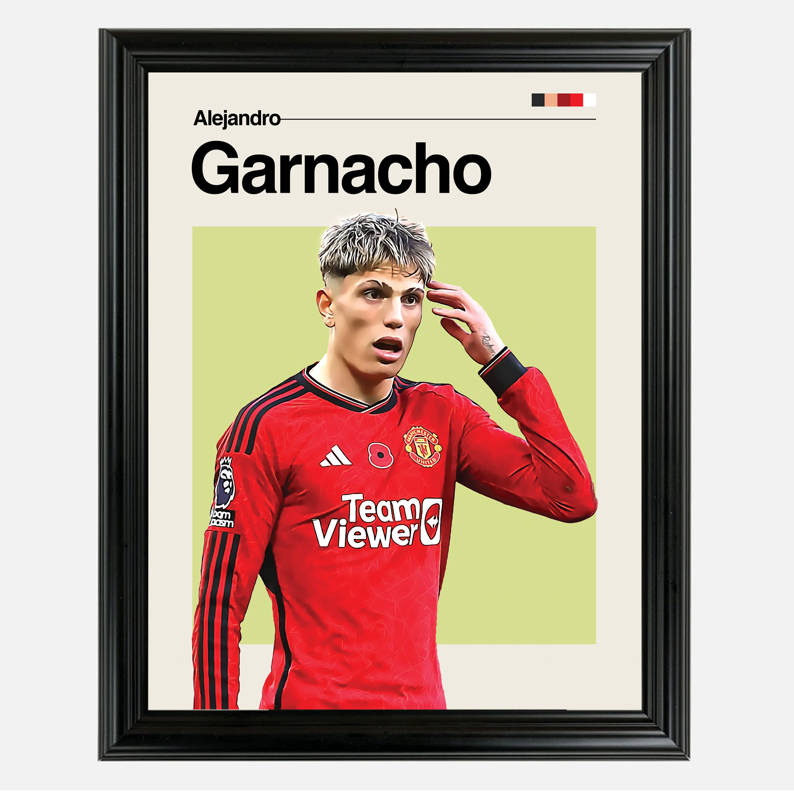 Alejandro Garnacho Framed Sports Art Photo by Thomas Maxwell