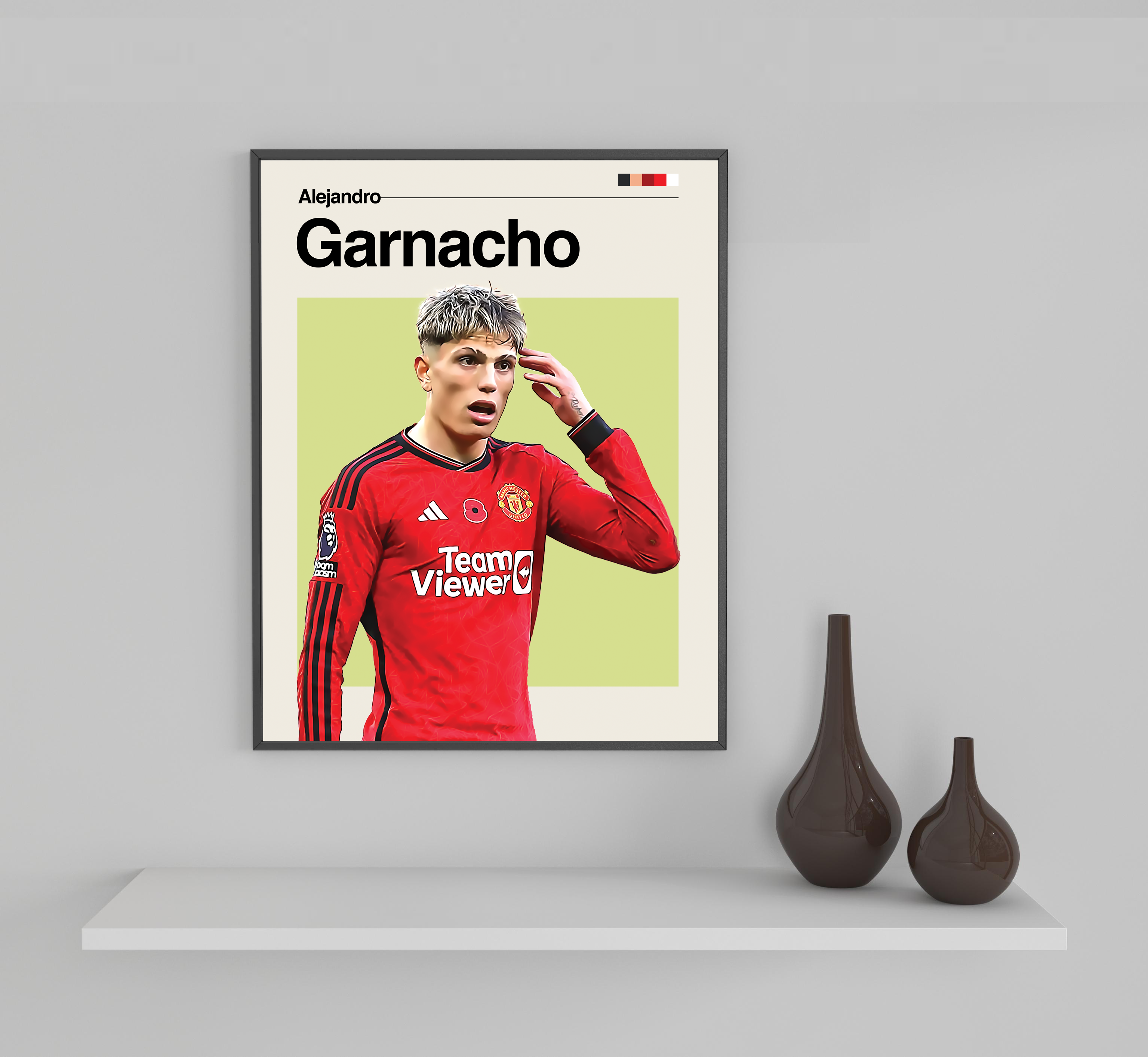 Alejandro Garnacho Framed Sports Art Photo by Thomas Maxwell