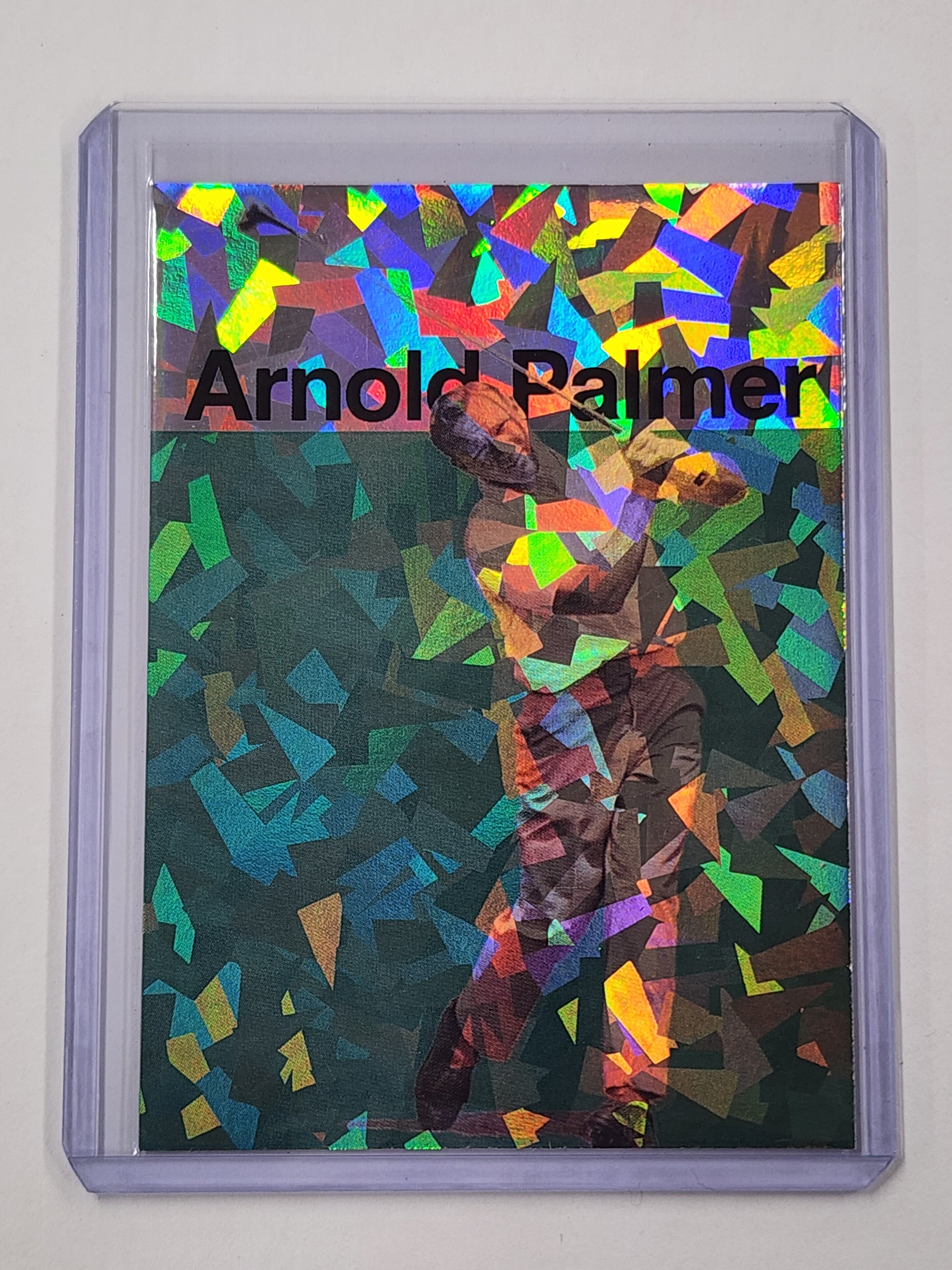 Arnold Palmer Artist Signed Golf Refractor Art Card 1/1