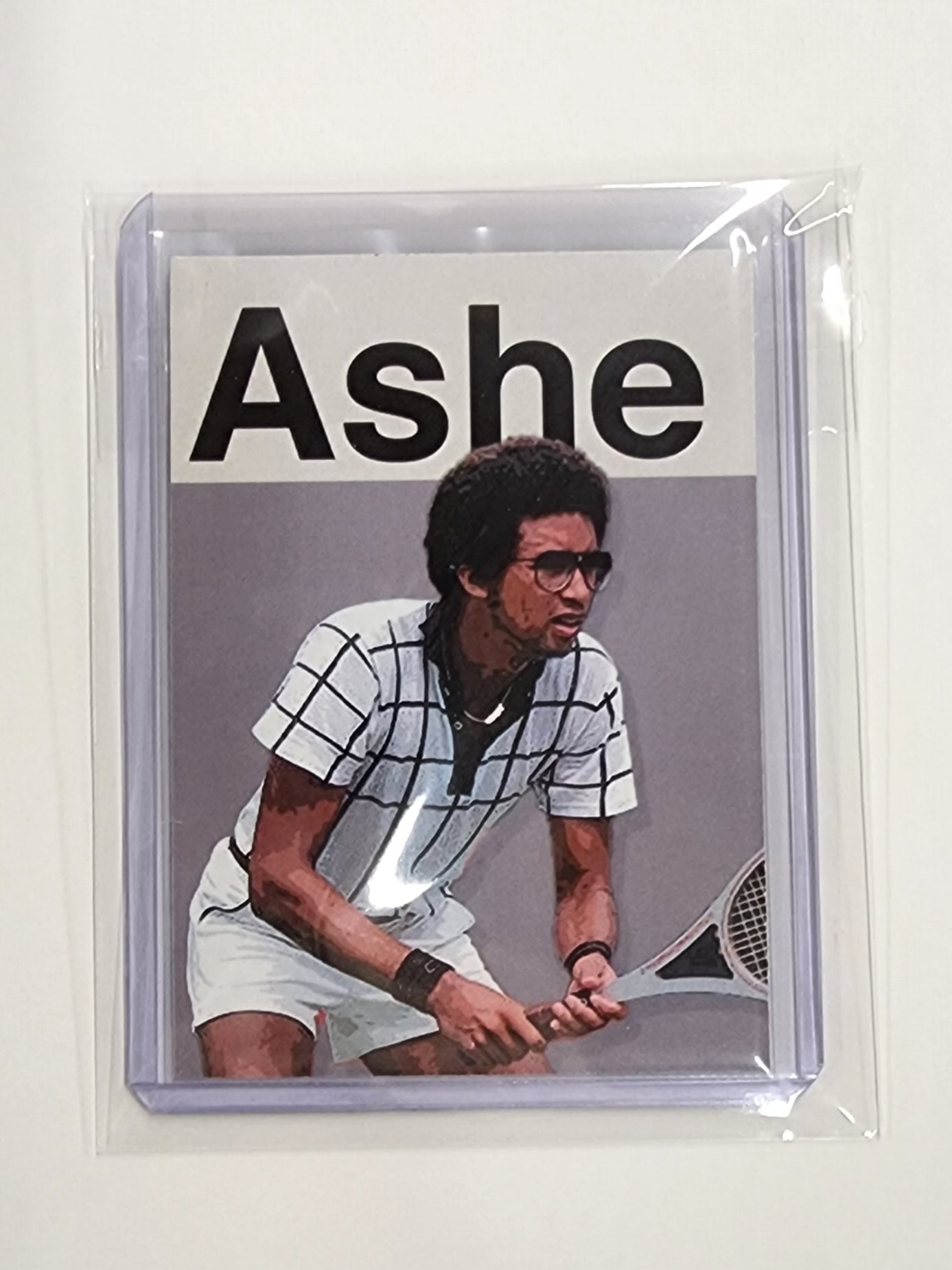 Arthur Ashe Artist Signed Tennis Art Card 1/10