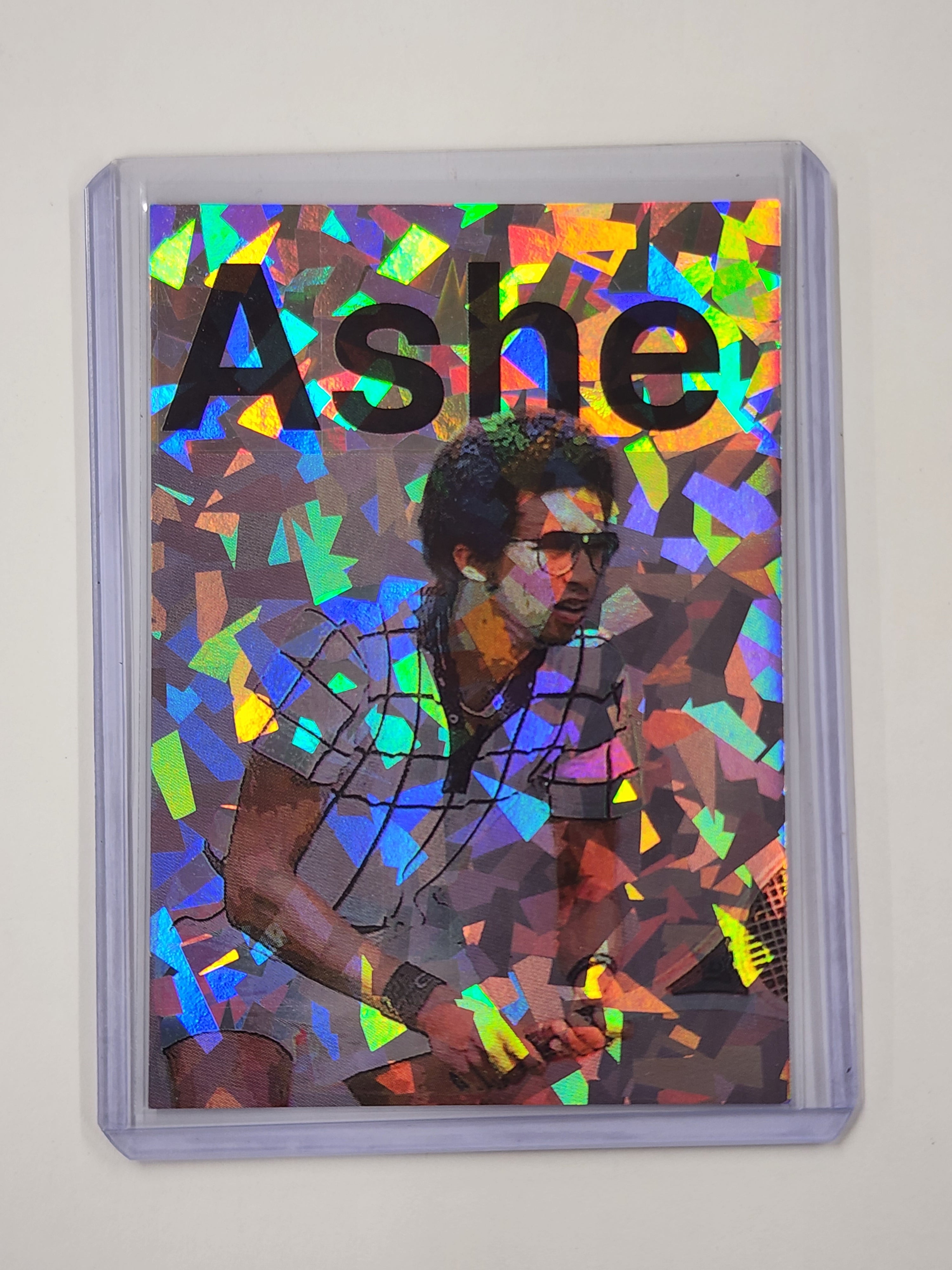 Arthur Ashe Artist Signed Tennis Refractor Art Card 1/1