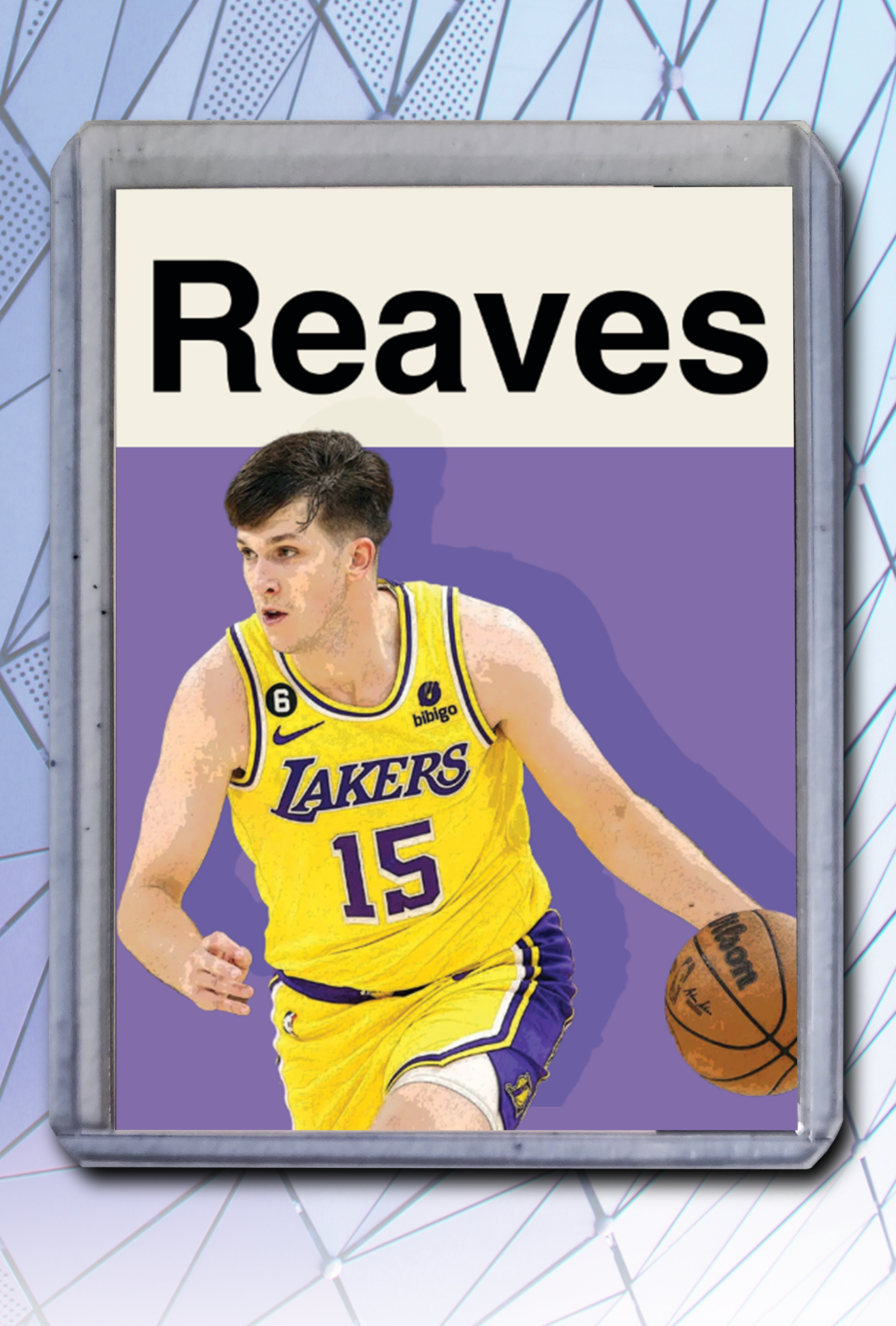 Austin Reaves - LA Lakers - Signed Basketball Art card 1/10