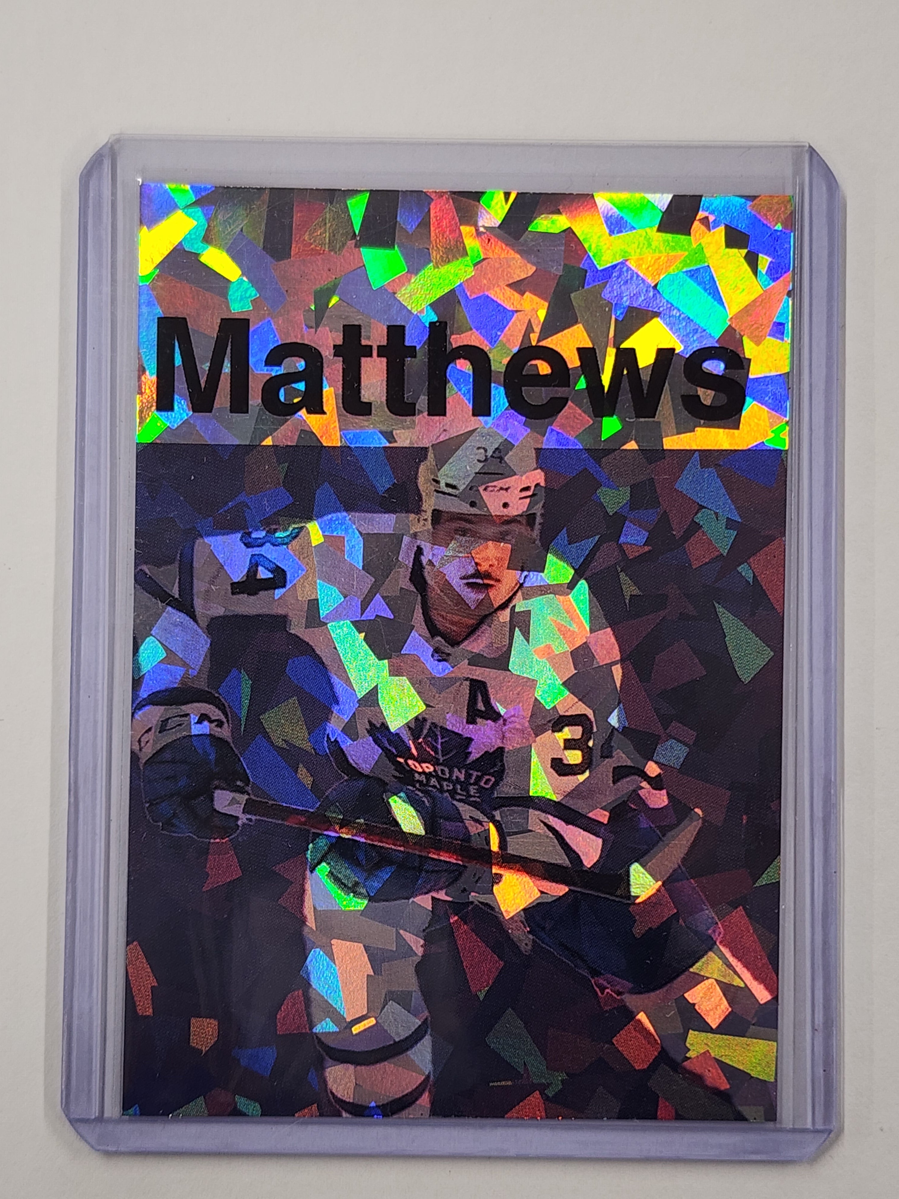 Auston Matthews Artist Signed Toronto Maple Leafs Refractor Art Card 1/1