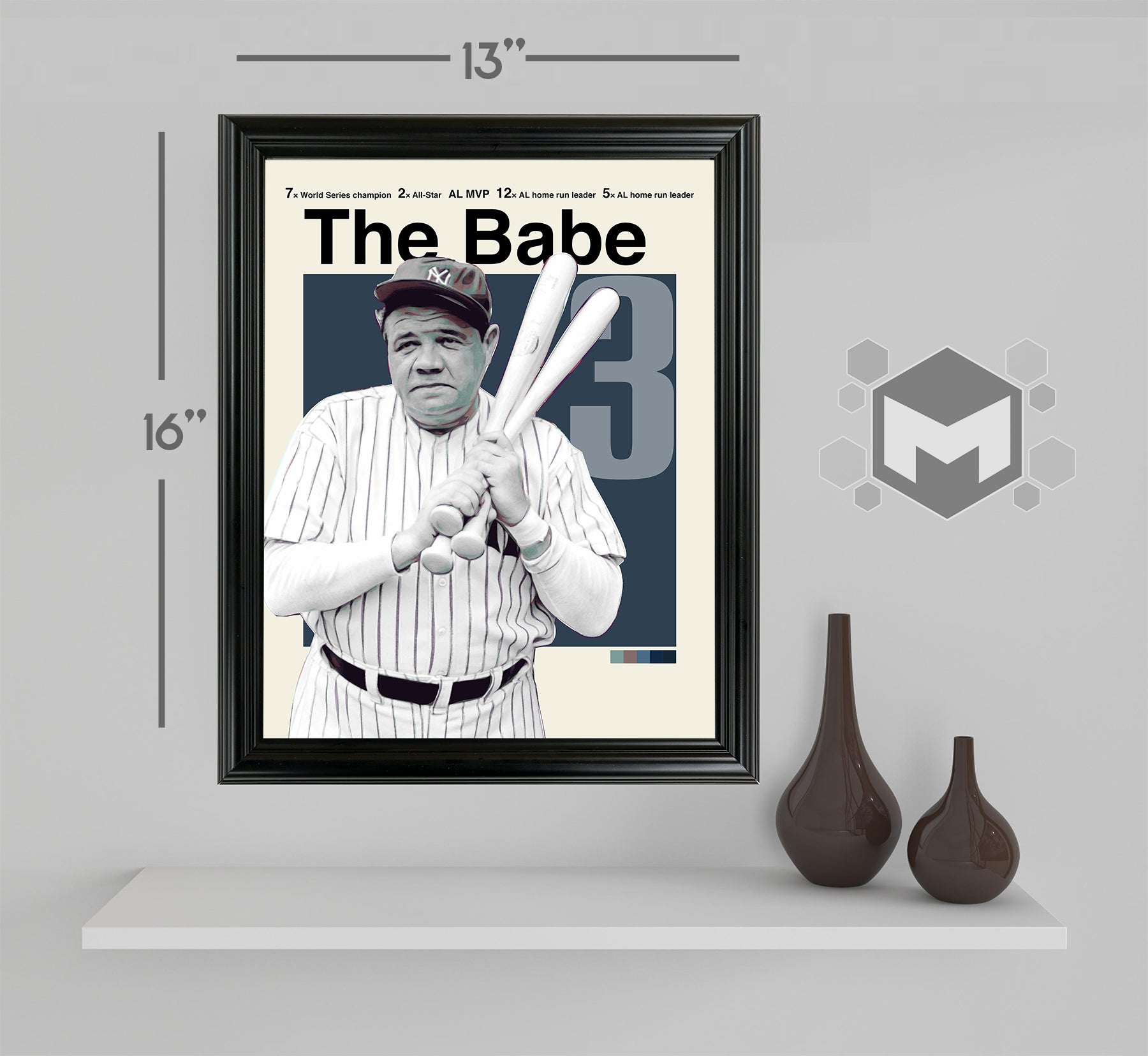 Babe Ruth Sports Art Framed Photo by Thomas Maxwell