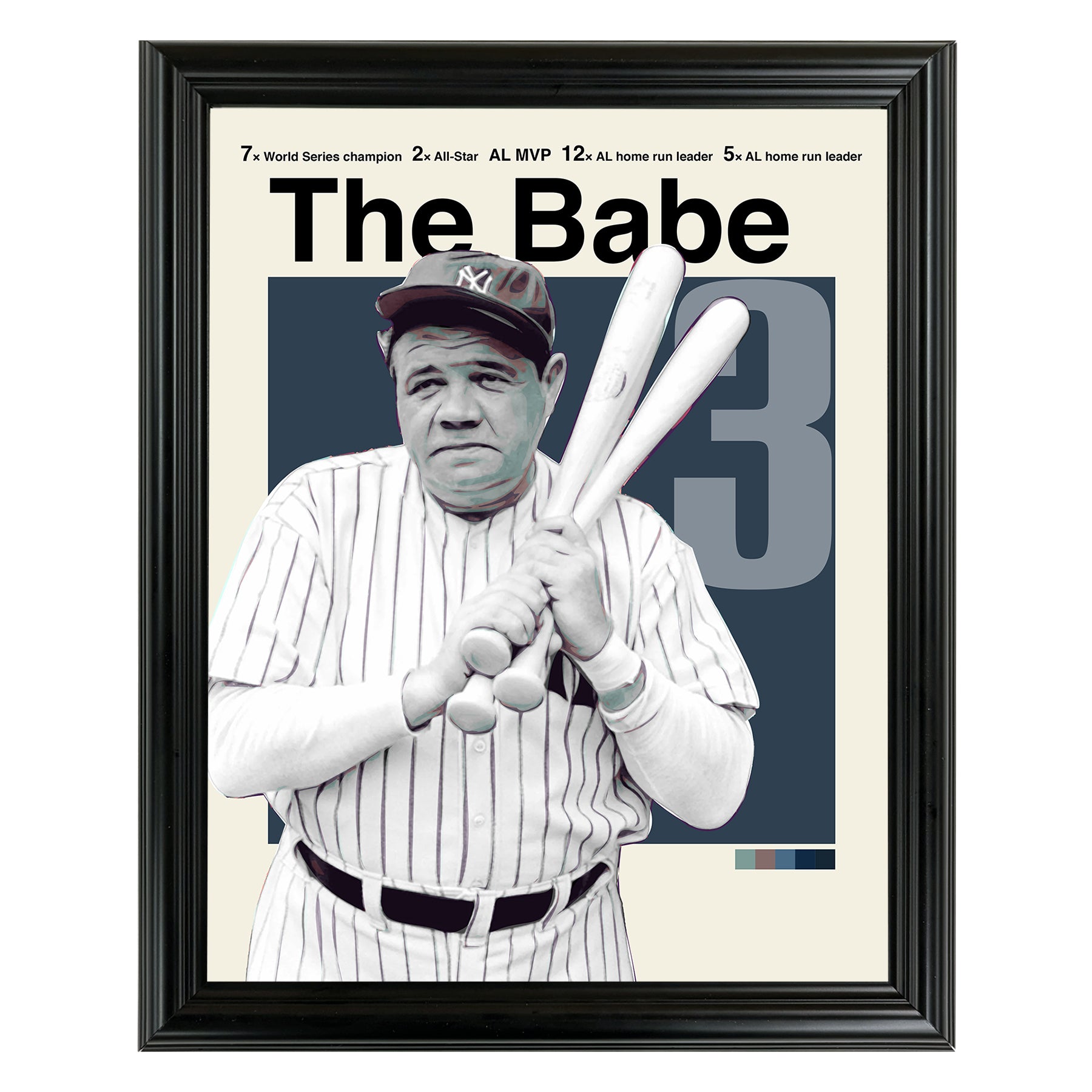 Babe Ruth Sports Art Framed Photo by Thomas Maxwell