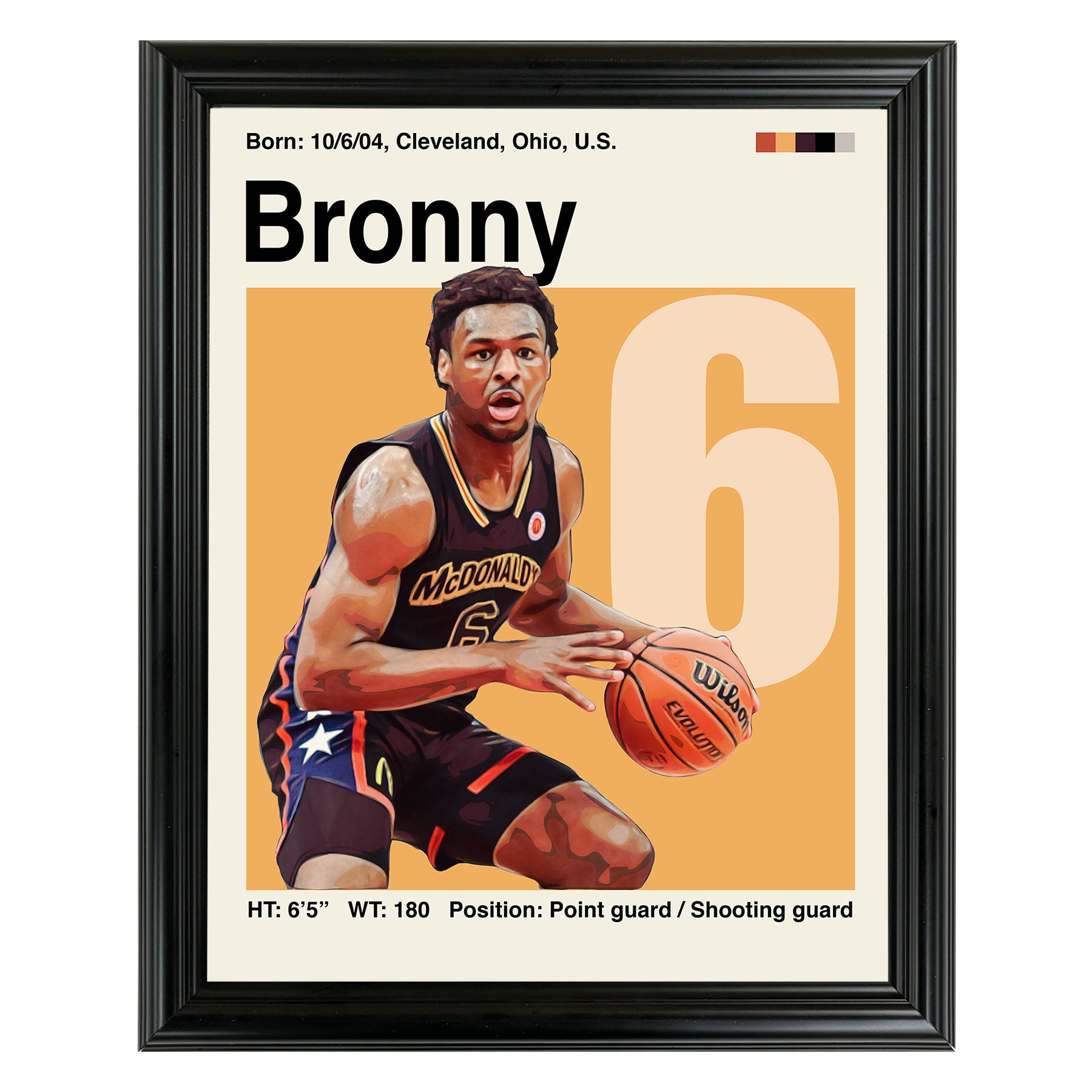 Bronny James Framed Sports Art Photo by Thomas Maxwell