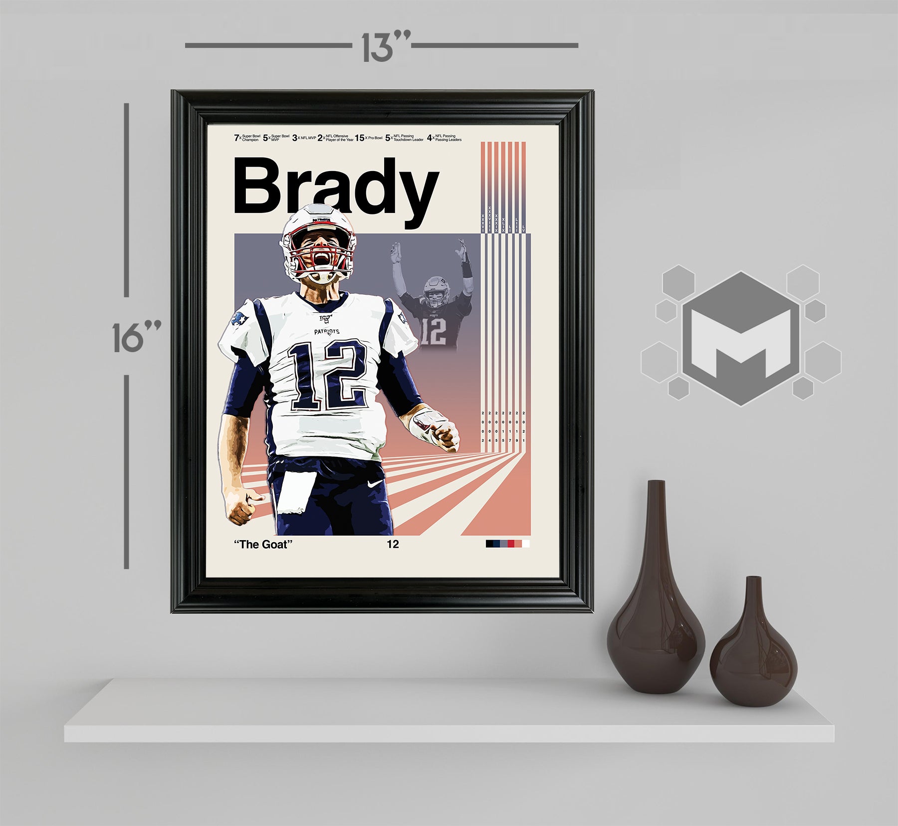 Tom Brady Framed Photo - Sports Art by Thomas Maxwell