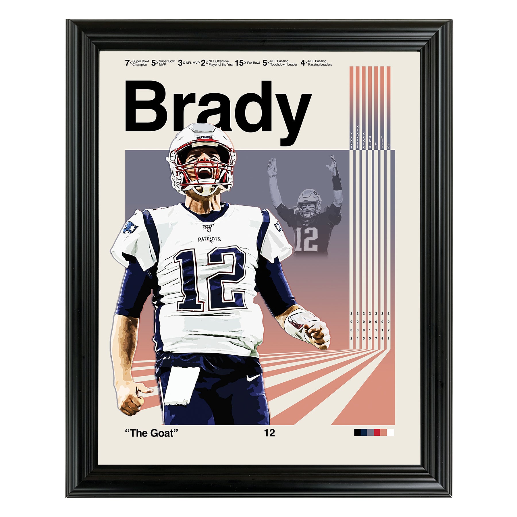 Tom Brady Framed Photo - Sports Art by Thomas Maxwell