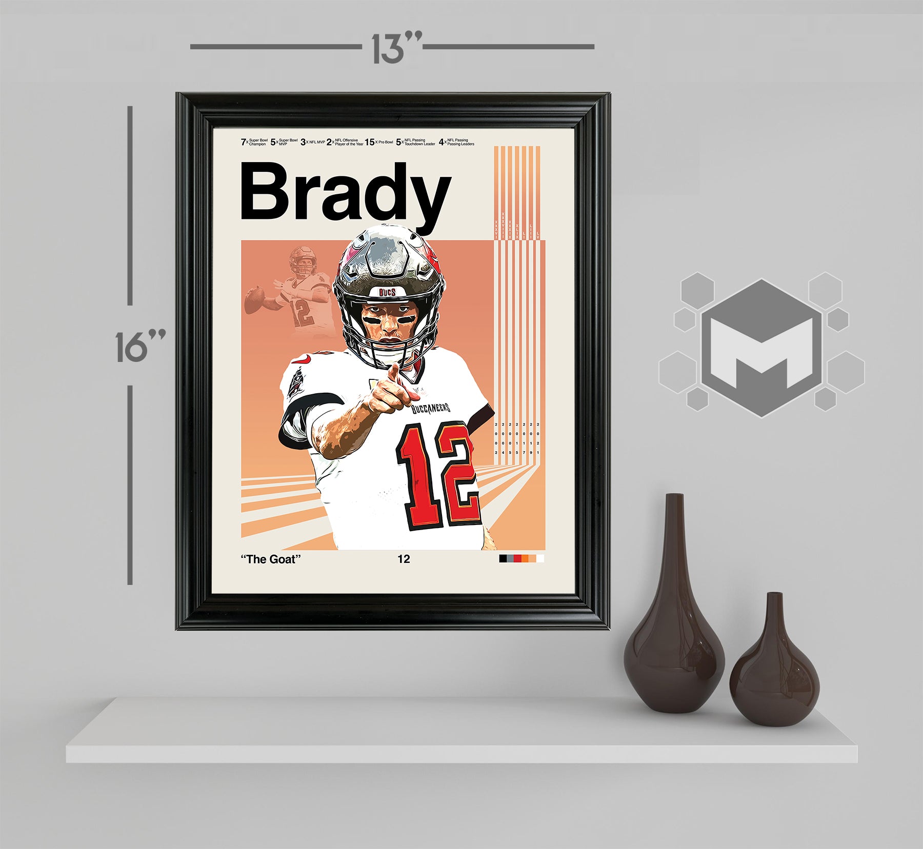 Tom Brady Framed Sports Art Photo by Thomas Maxwell