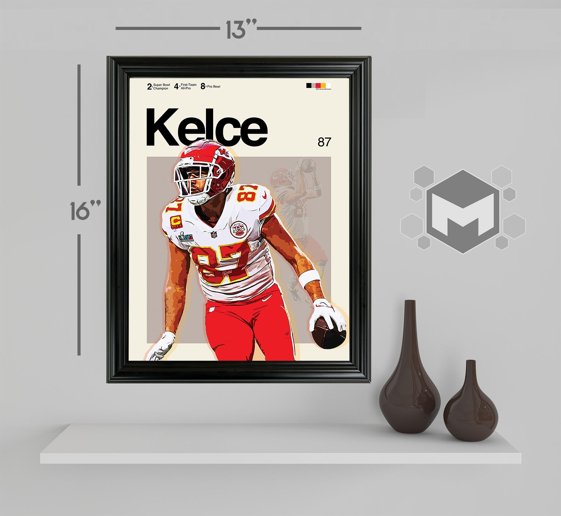 Travis Kelce - Kansas City Chiefs - SB LVII Framed Sports Art Photo by Thomas Maxwell