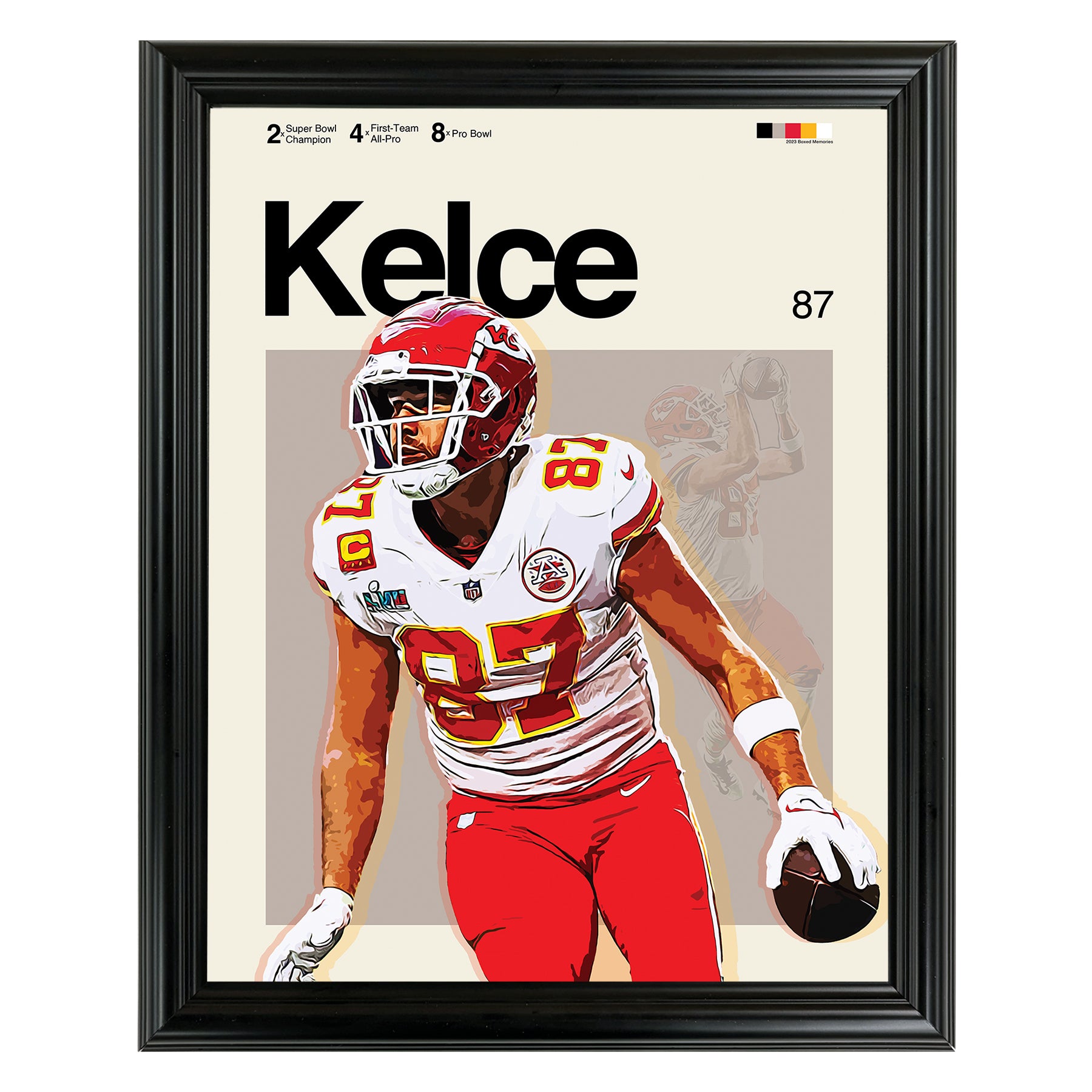 Travis Kelce - Kansas City Chiefs - SB LVII Framed Sports Art Photo by Thomas Maxwell