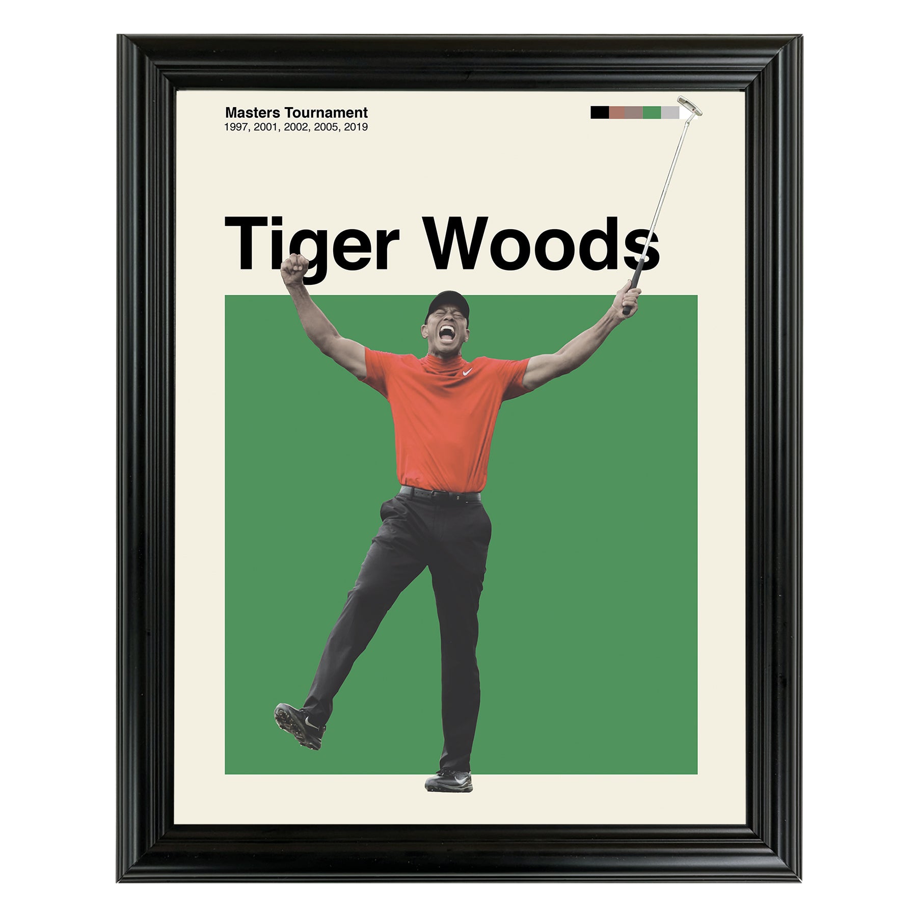 Tiger Woods Sports Art Framed Photo by Thomas Maxwell