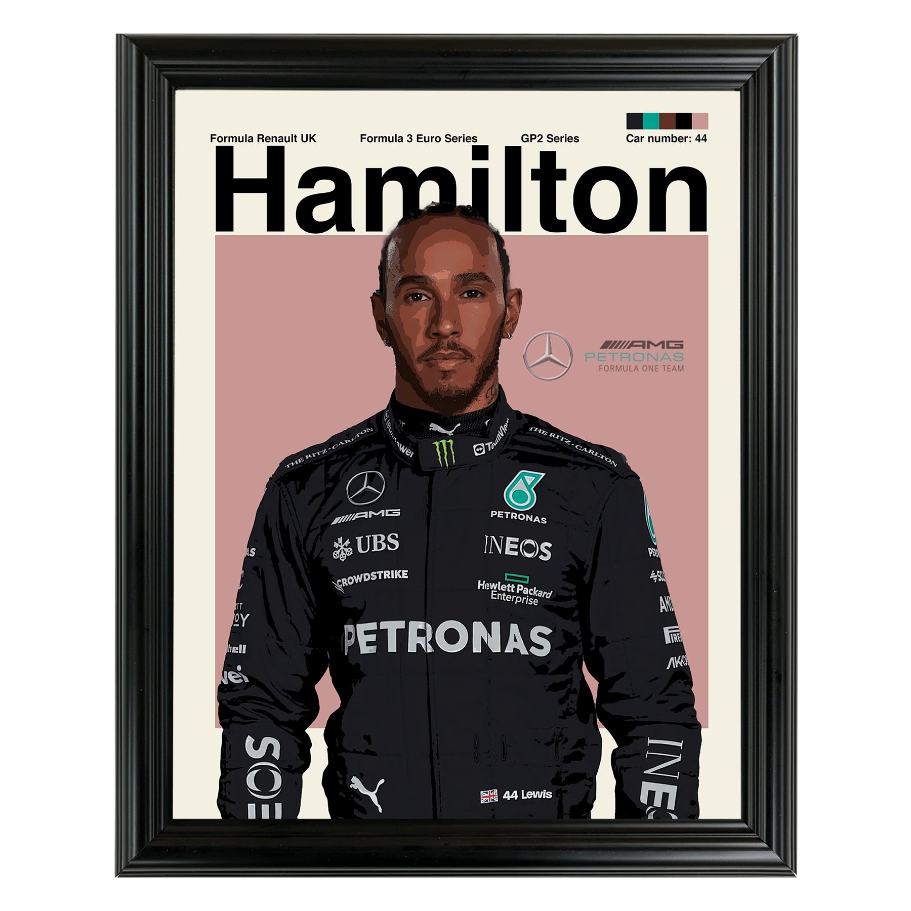 Lewis Hamilton Framed Sports Art Photo by Thomas Maxwell