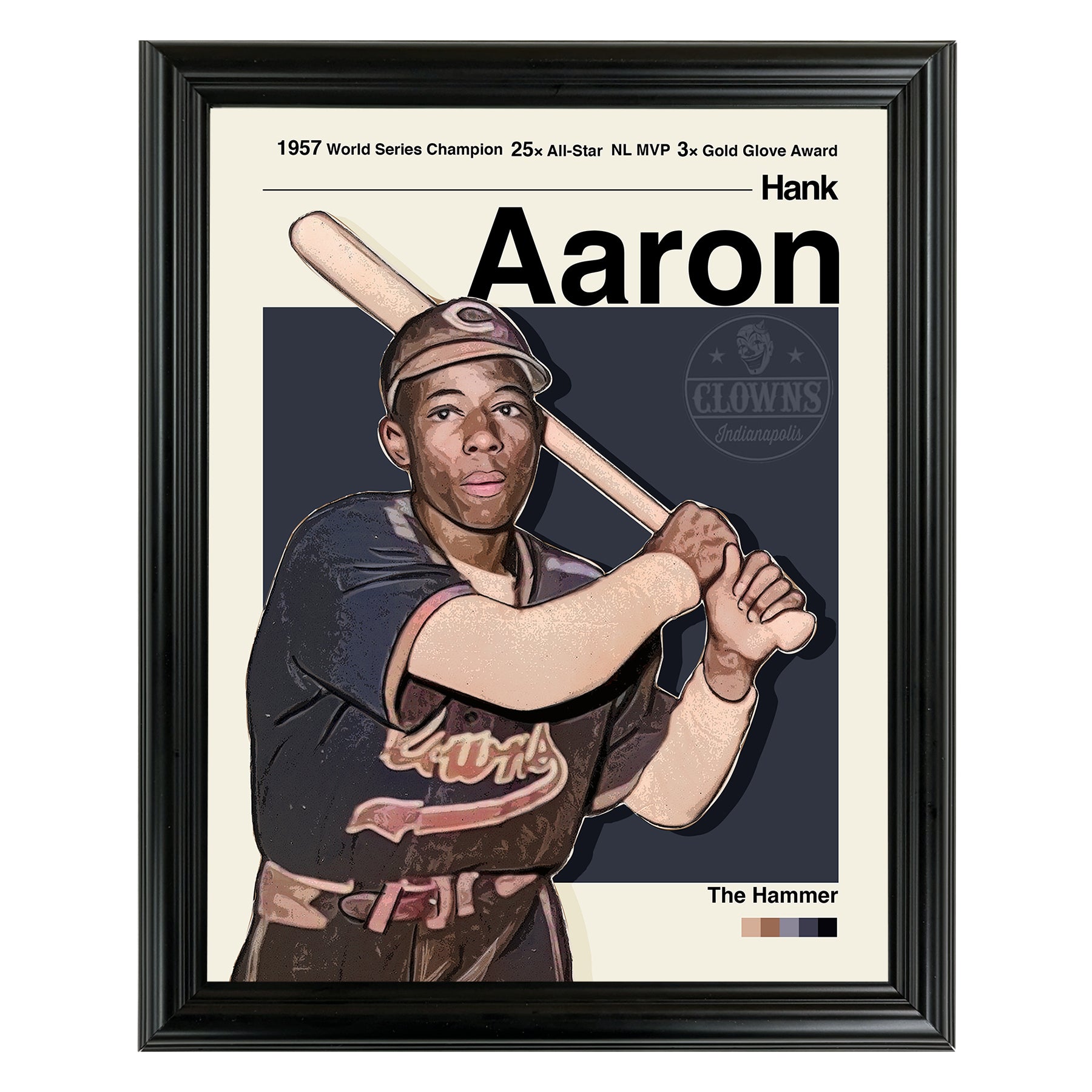 Hank Aaron Framed Sports Art Photo by Thomas Maxwell