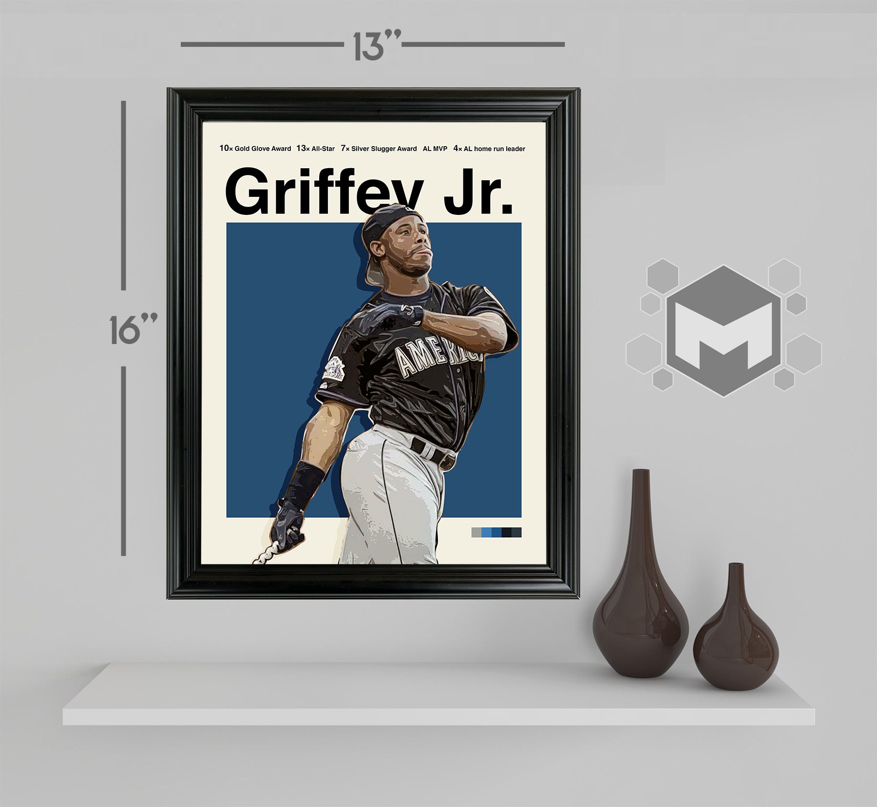 Ken Griffey Jr. Framed Sports Art Photo by Thomas Maxwell