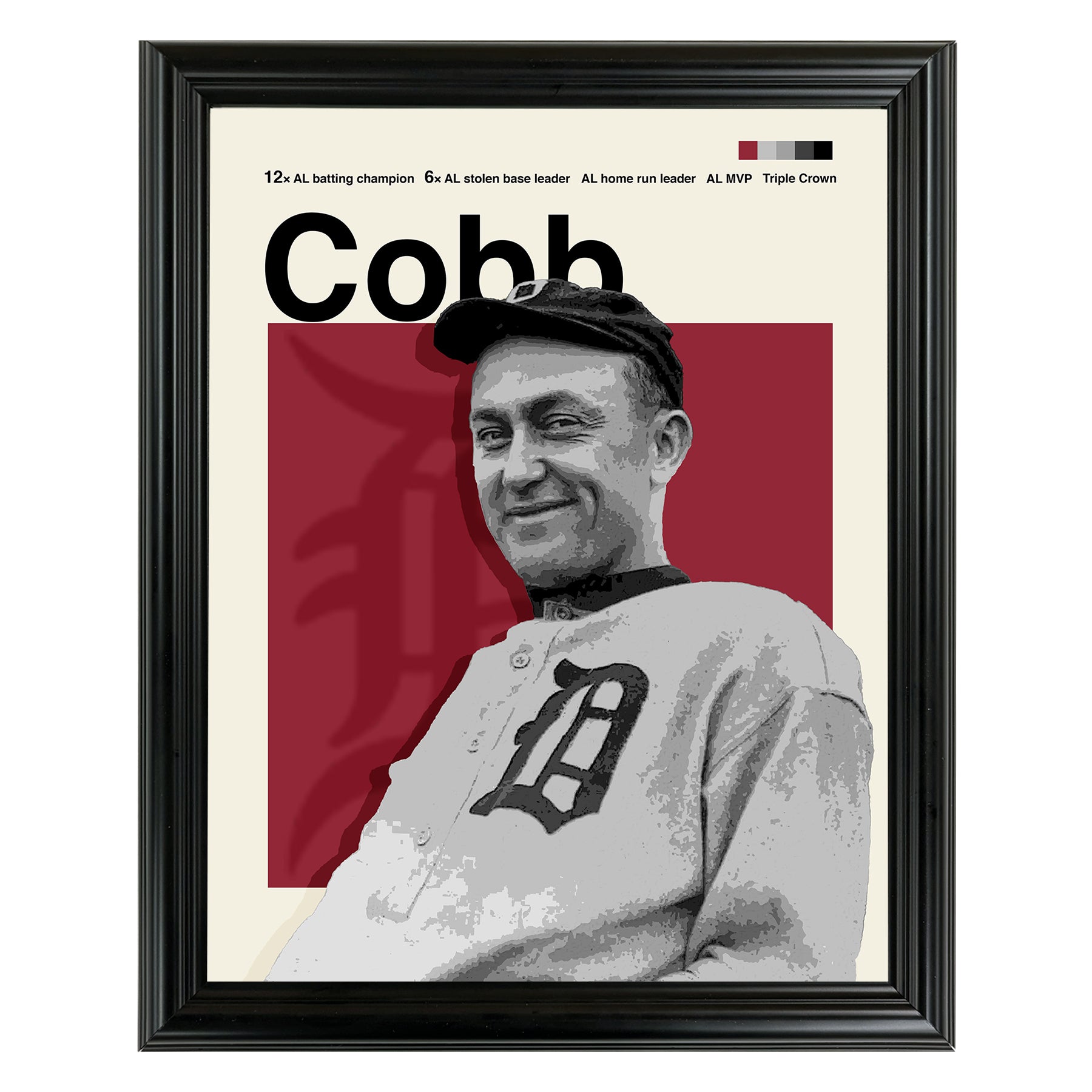 Ty Cobb Sports Art Framed Photo by Thomas Maxwell