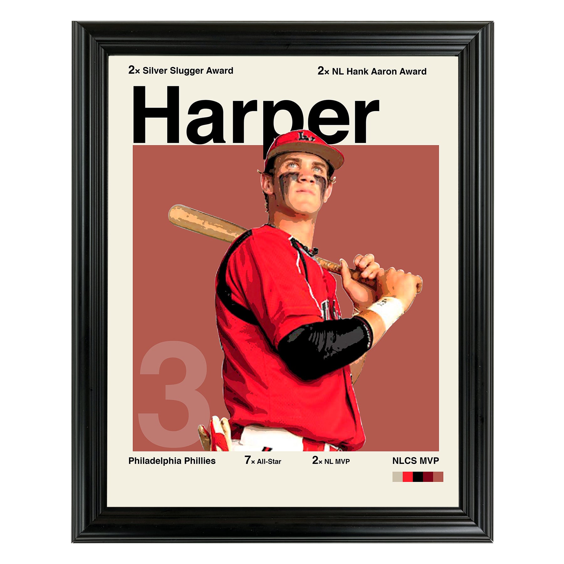 Bryce Harper Framed Sports Art Photo by Thomas Maxwell