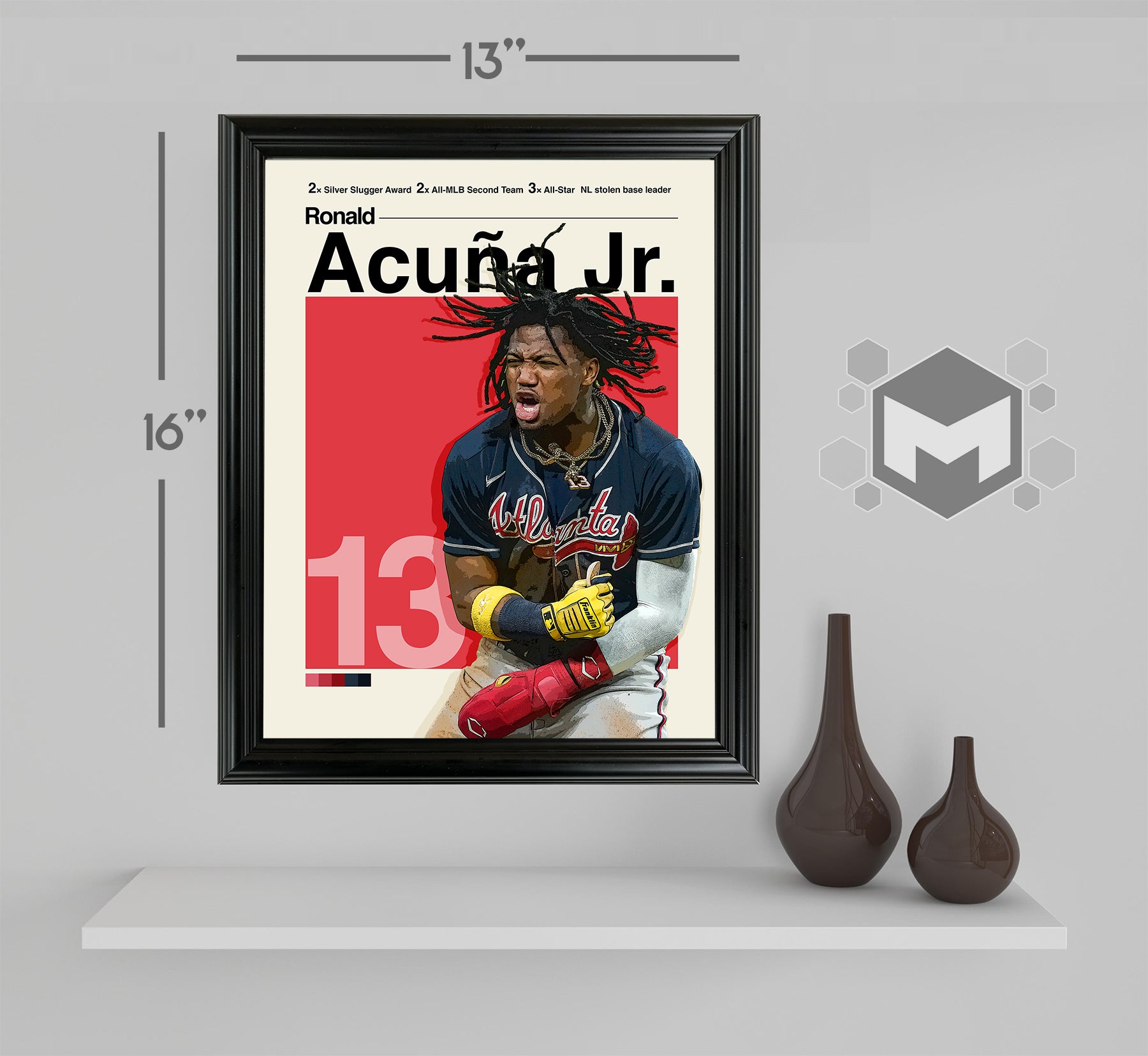 Ronald Acuna Jr. Framed Sports Art Photo by Thomas Maxwell