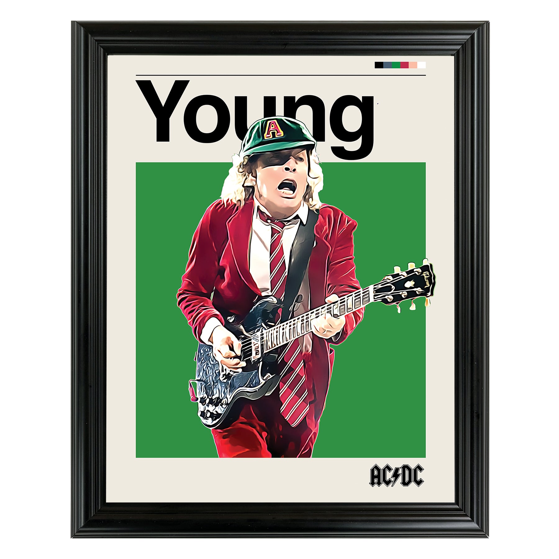 Angus Young Framed Sports Art Photo by Thomas Maxwell