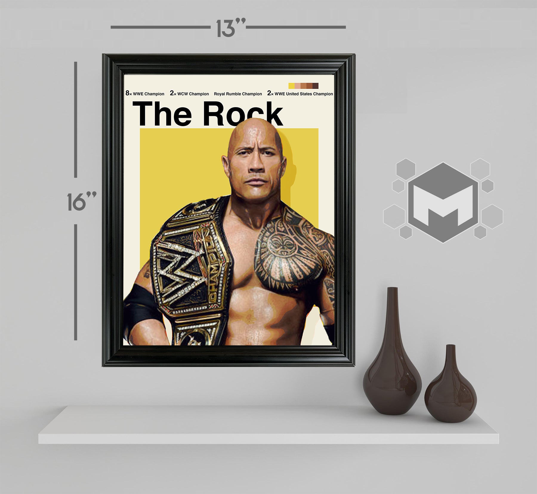 The Rock Framed Sports Art Photo by Thomas Maxwell