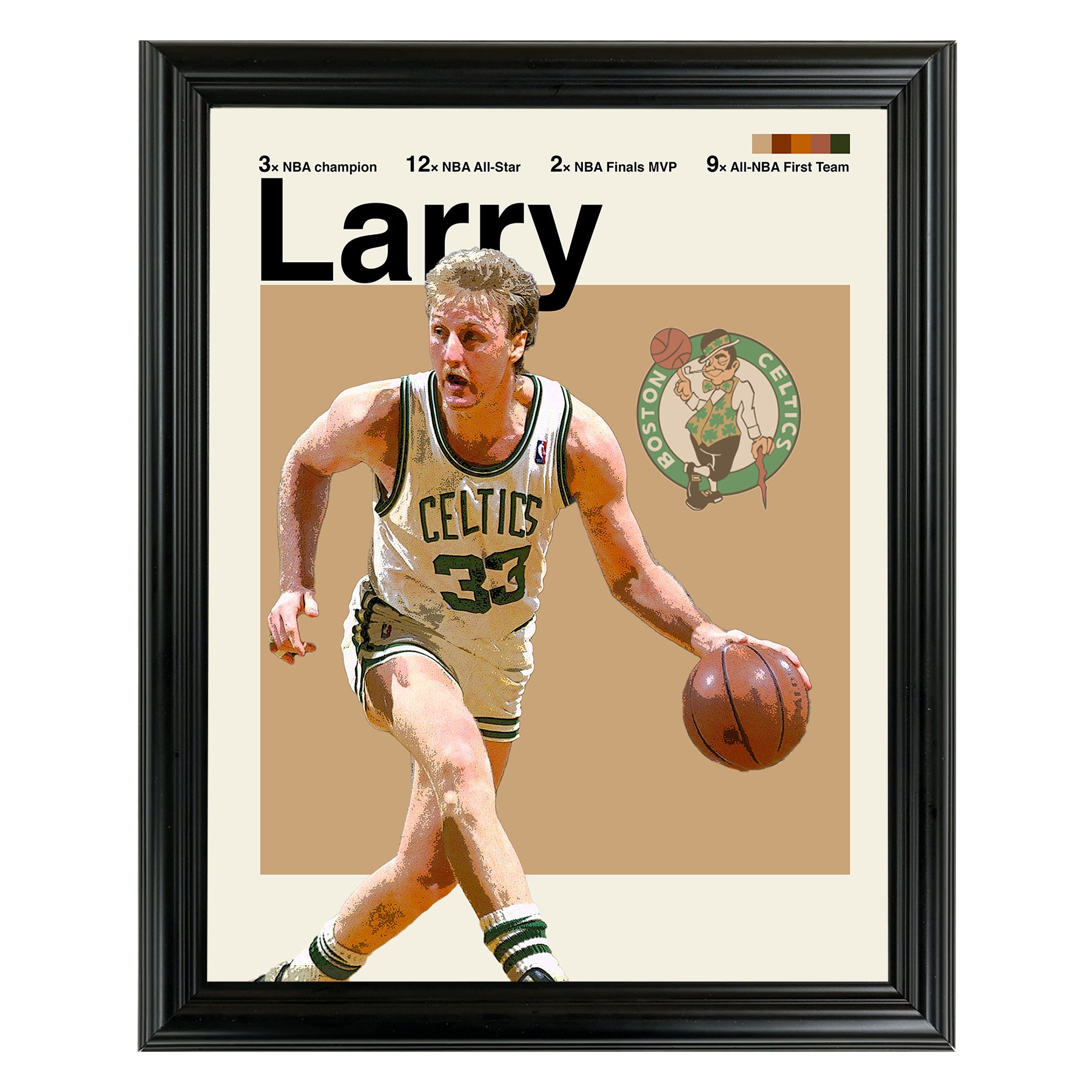 Larry Bird Framed Sports Art Photo by Thomas Maxwell