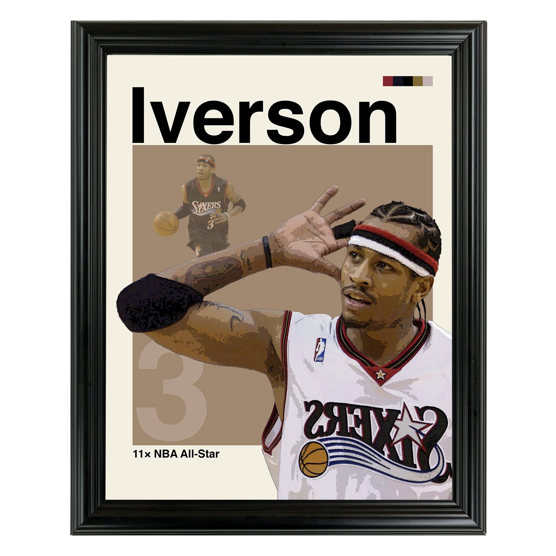 Allen Iverson Framed Sports Art Photo by Thomas Maxwell