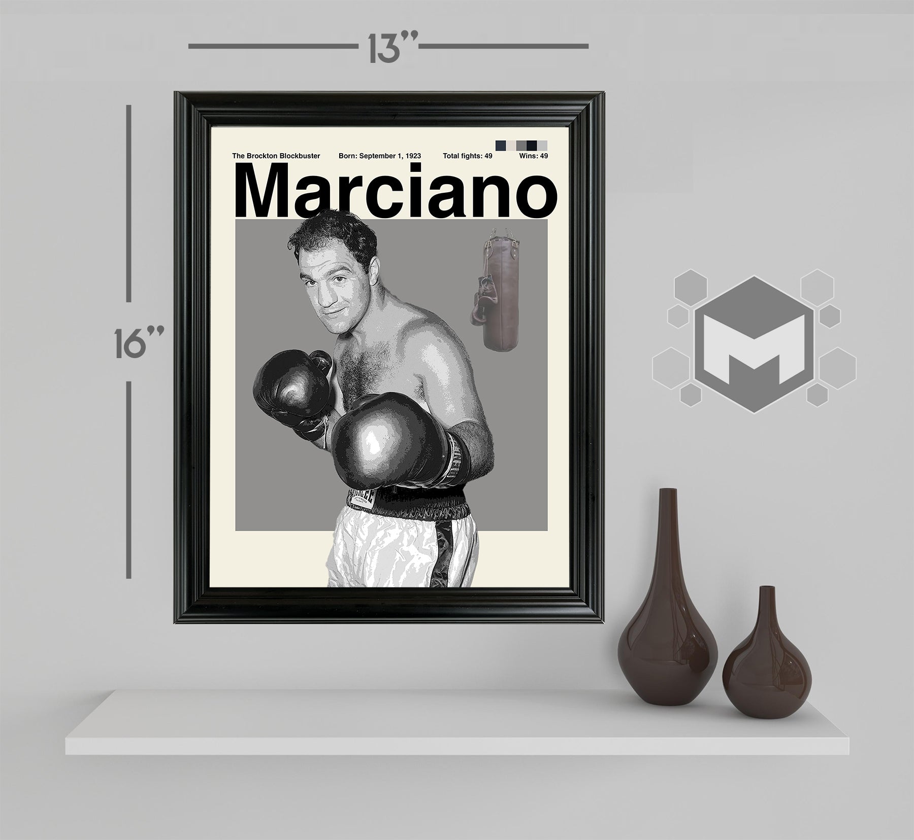 Rocky Marciano Framed Sports Art Photo by Thomas Maxwell