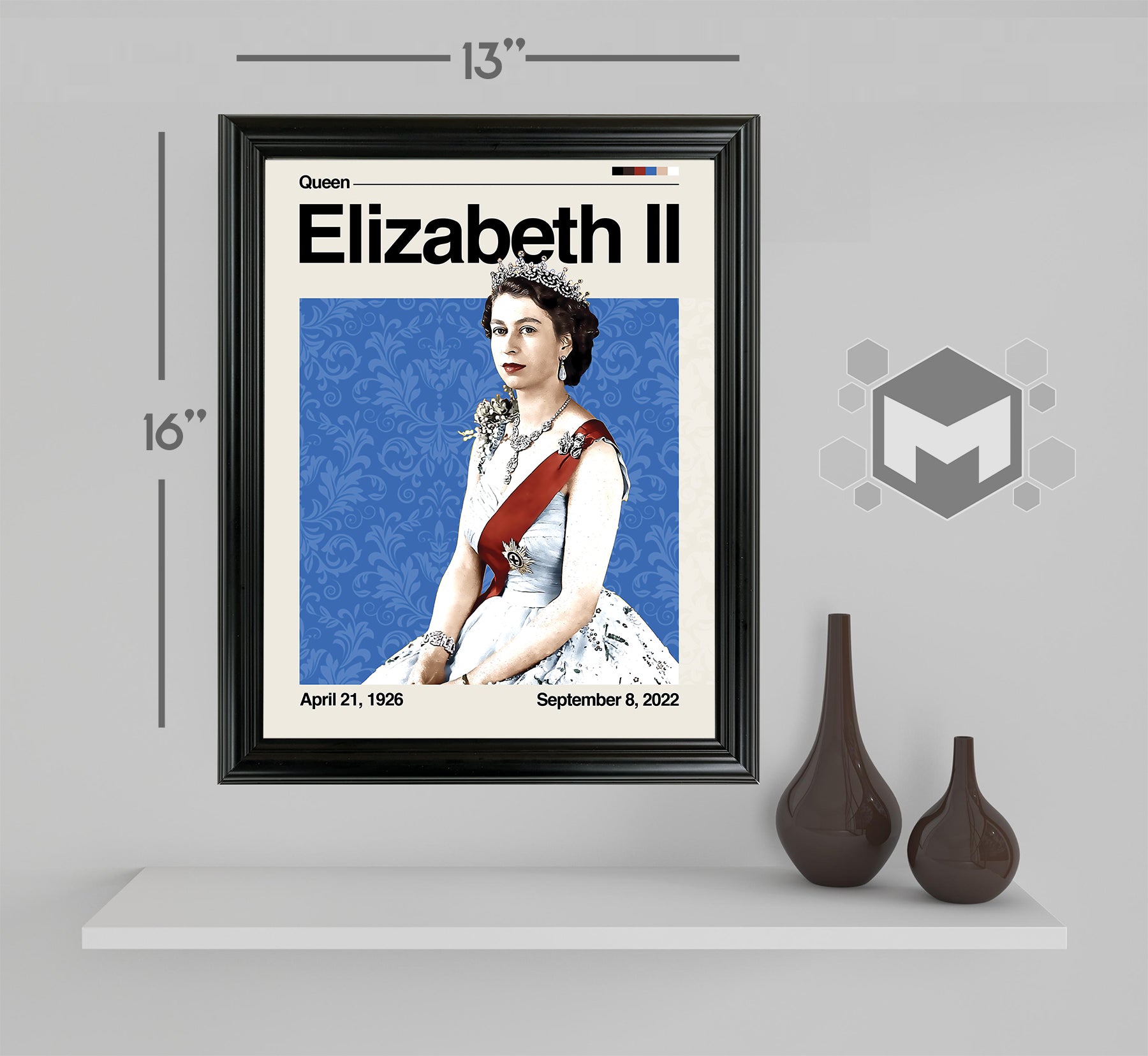 Queen Elizabeth Framed Sports Art Photo by Thomas Maxwell