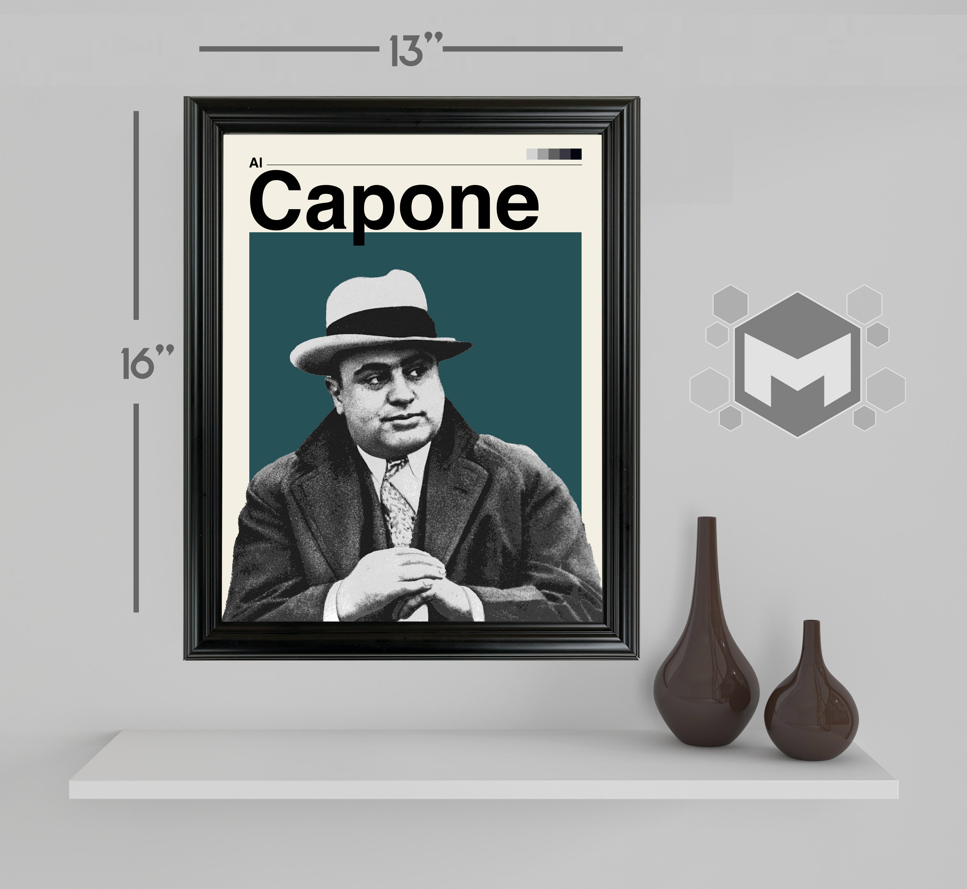 Al Capone Framed Mid-Century Modern Art Photo by Thomas Maxwell