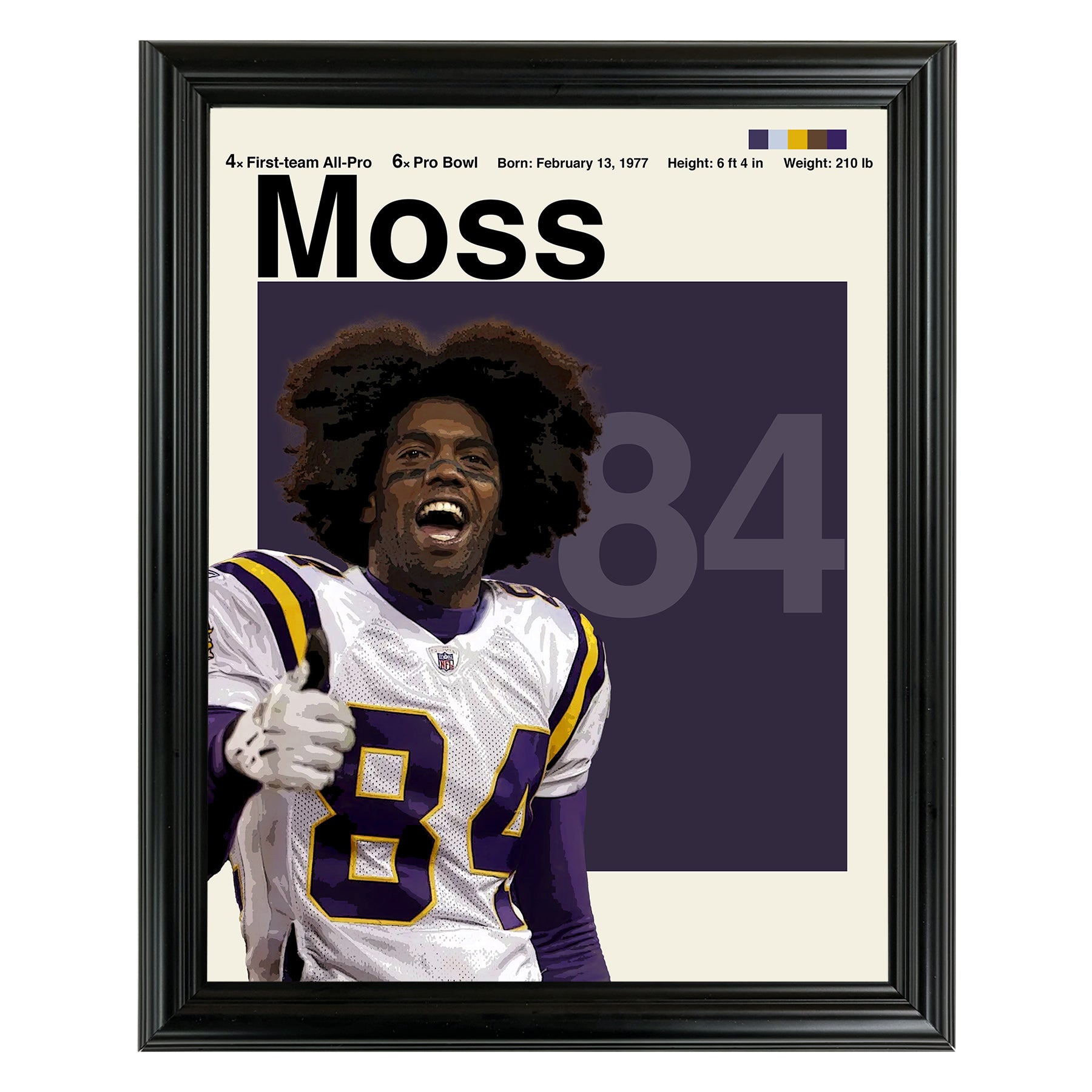 Randy Moss Framed Sports Art Photo by Thomas Maxwell