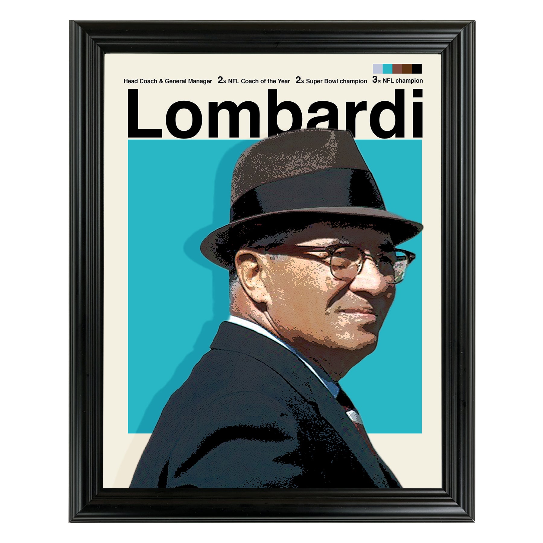 Vince Lombardi Framed Sports Art Photo by Thomas Maxwell