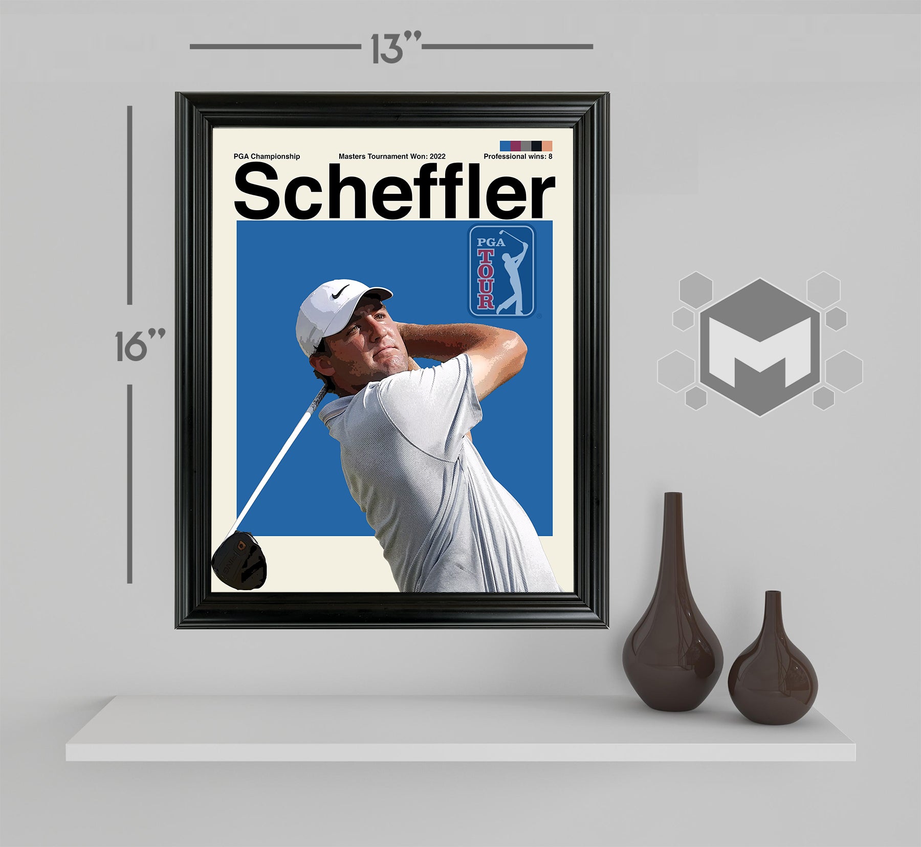 Scottie Scheffler Framed Sports Art Photo by Thomas Maxwell