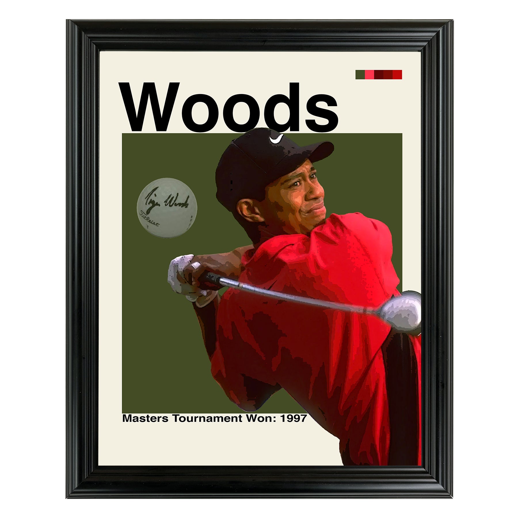 Tiger Woods Framed Photo - Sports Art by Thomas Maxwell