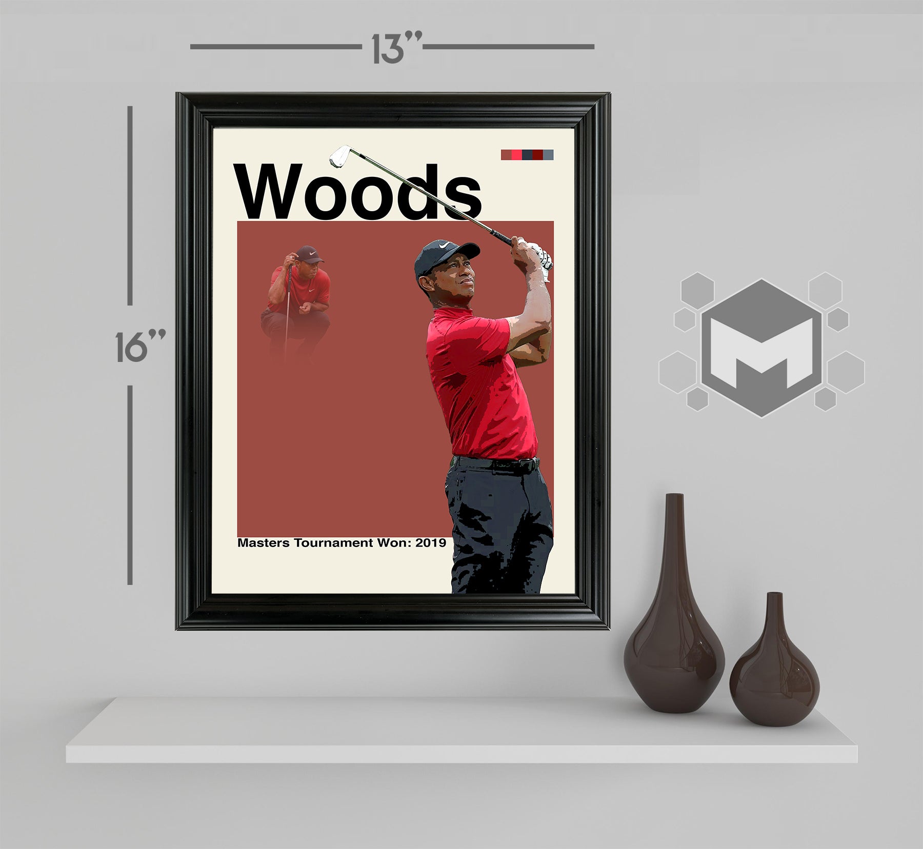 Tiger Woods Framed Sports Art Photo by Thomas Maxwell