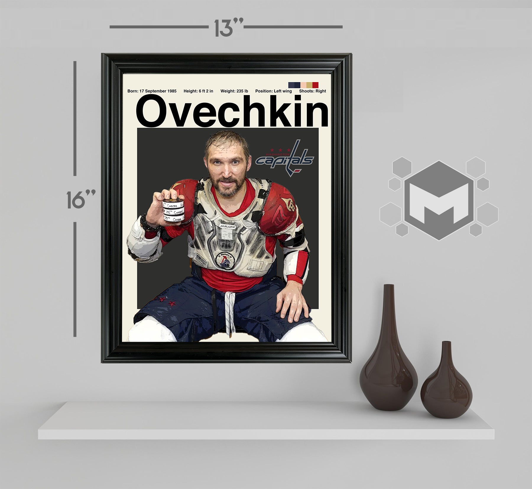 Alexander Ovechkin Framed Sports Art Photo by Thomas Maxwell