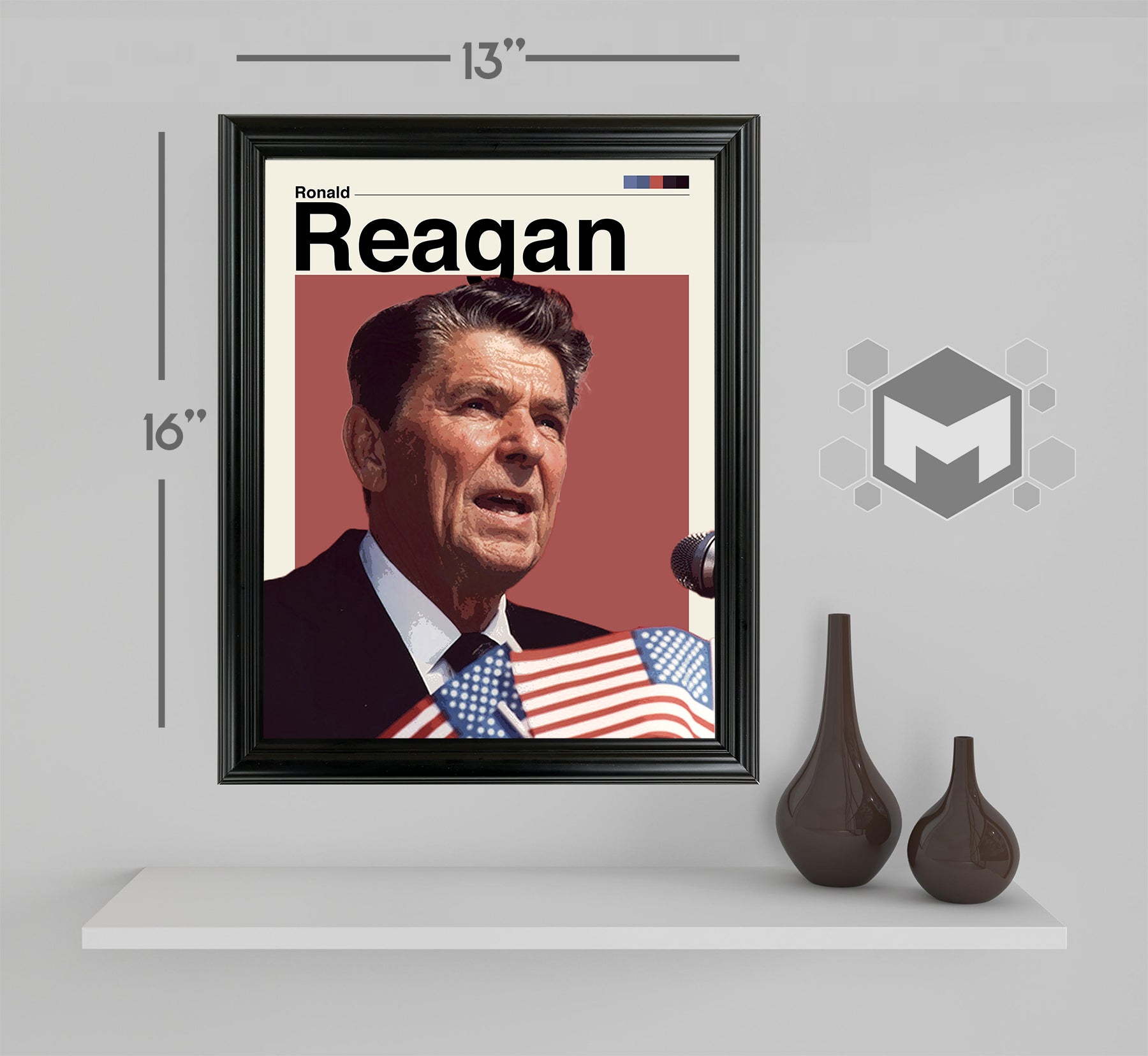 Ronald Reagan Framed Sports Art Photo by Thomas Maxwell