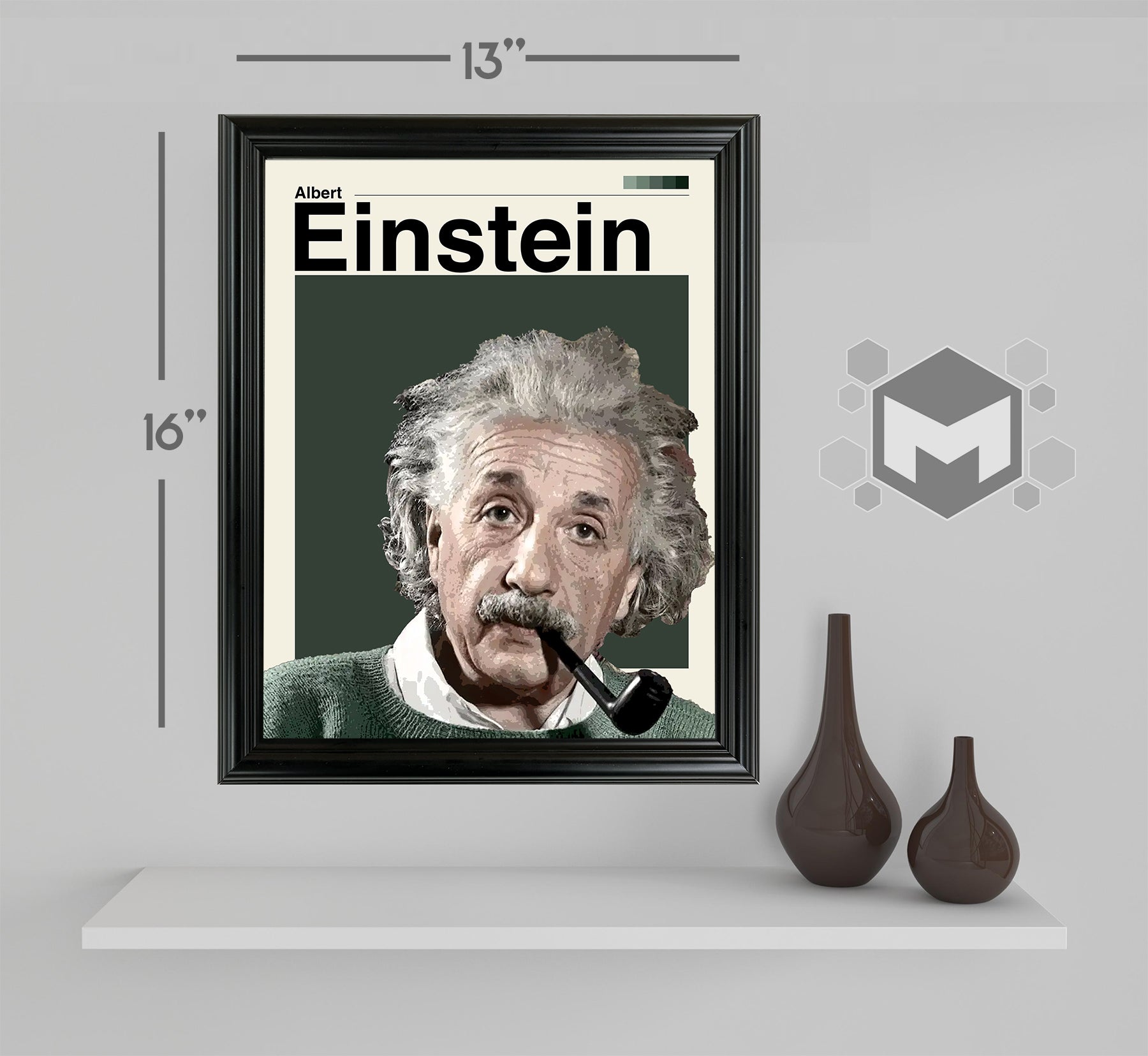 Albert Einstein Framed Sports Art Photo by Thomas Maxwell