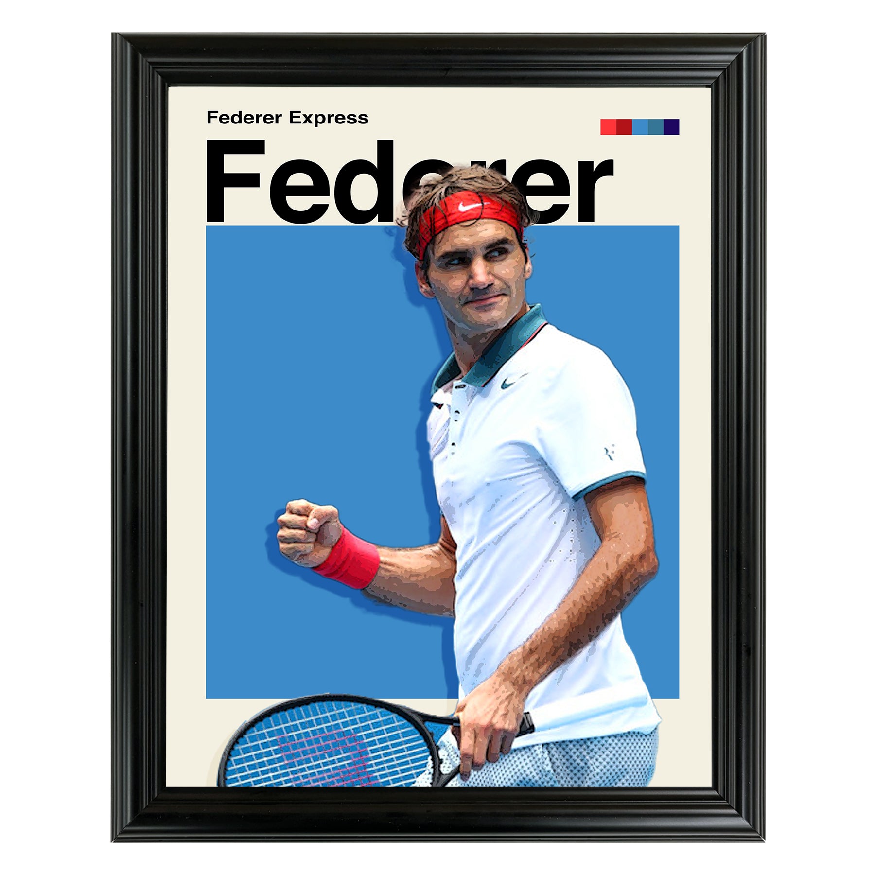 Roger Federer Framed Sports Art Photo by Thomas Maxwell