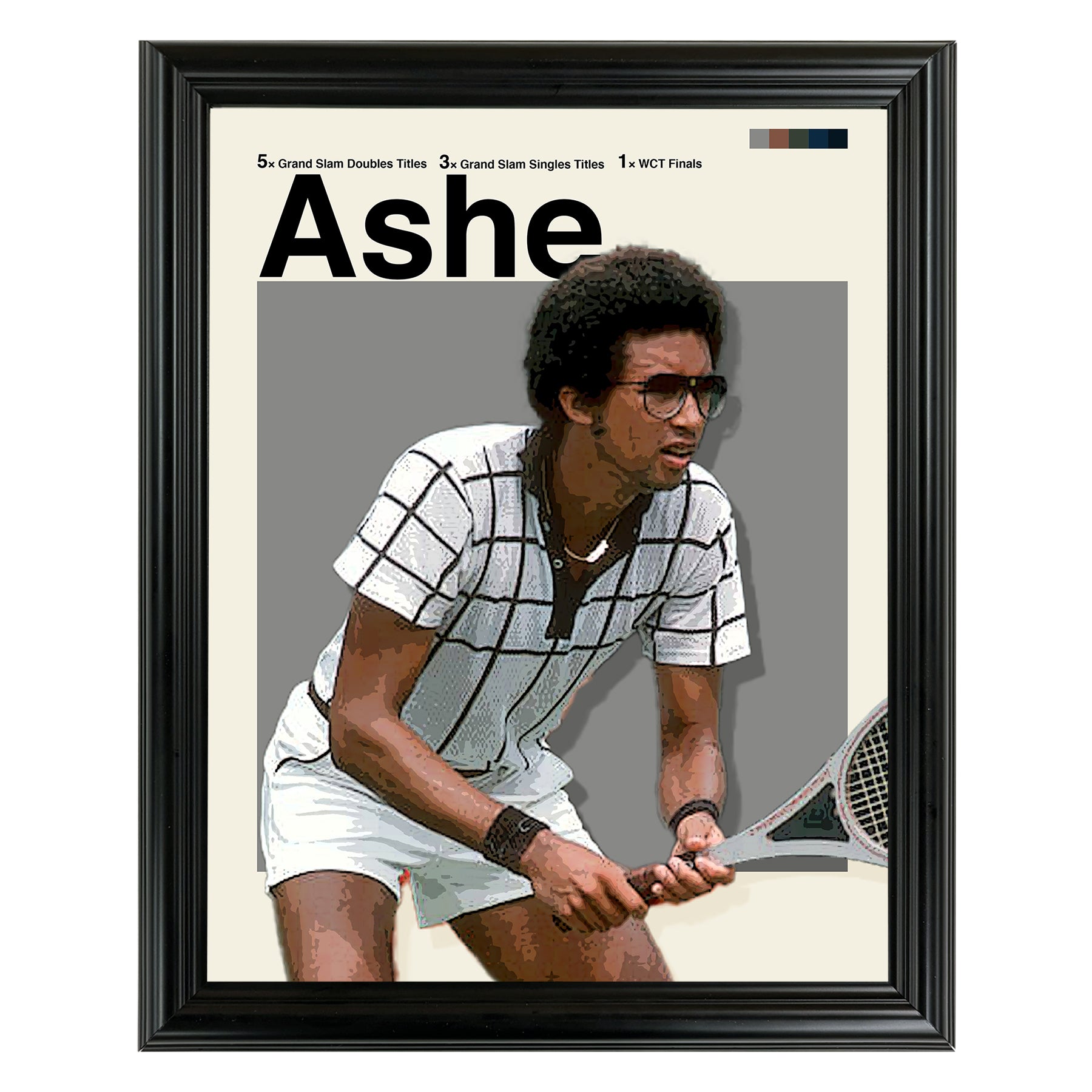 Arthur Ashe Framed Sports Art Photo by Thomas Maxwell