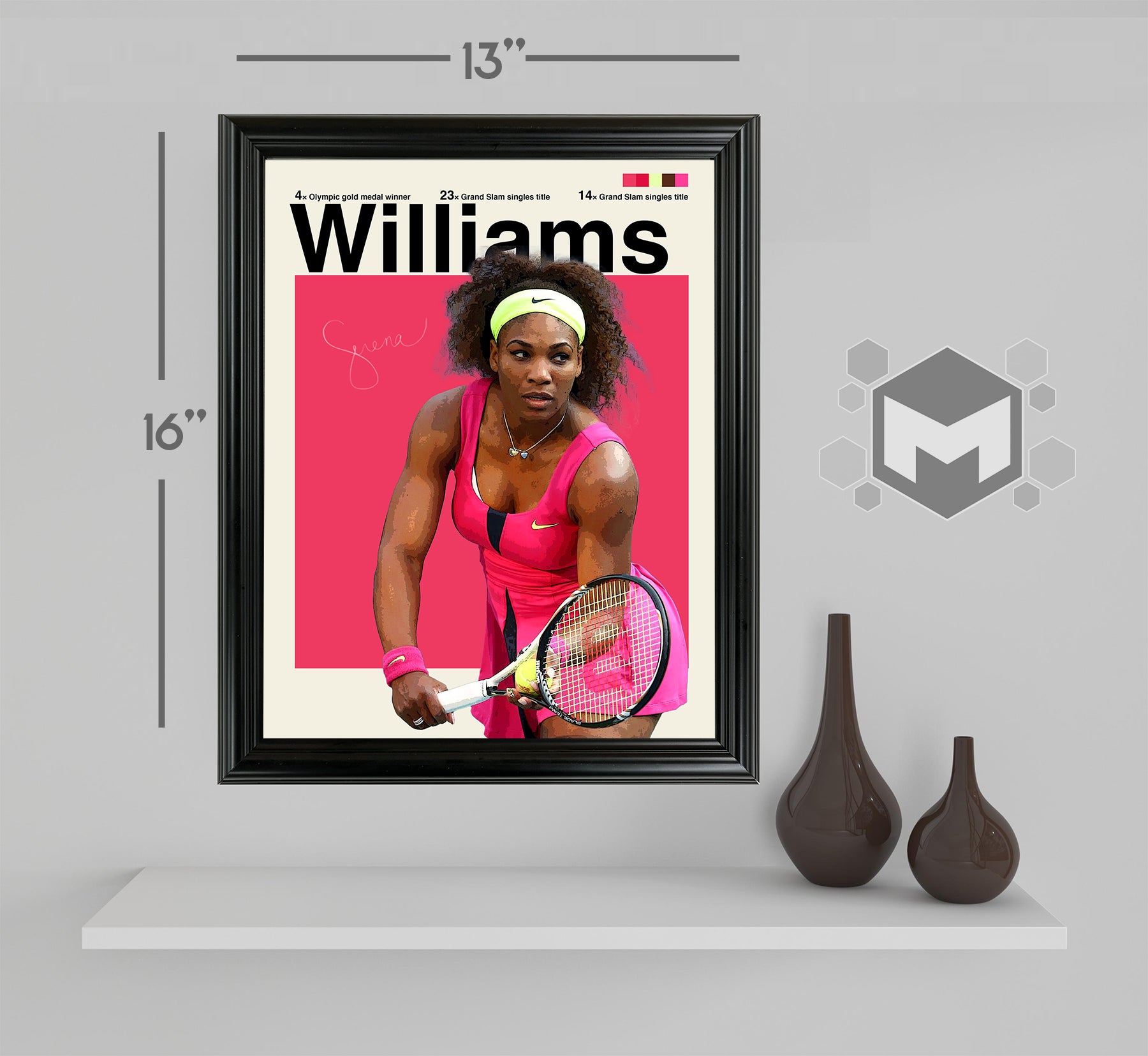 Serena Williams Framed Sports Art Photo by Thomas Maxwell