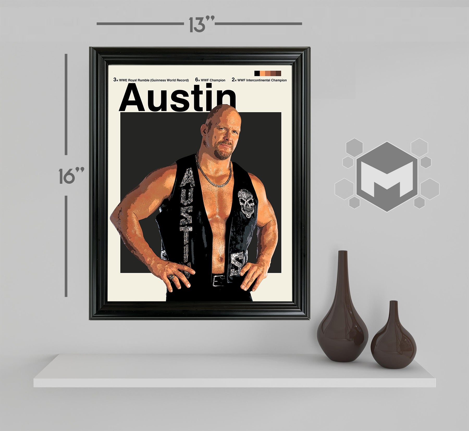 Stone Cold Steve Austin Framed Sports Art Photo by Thomas Maxwell